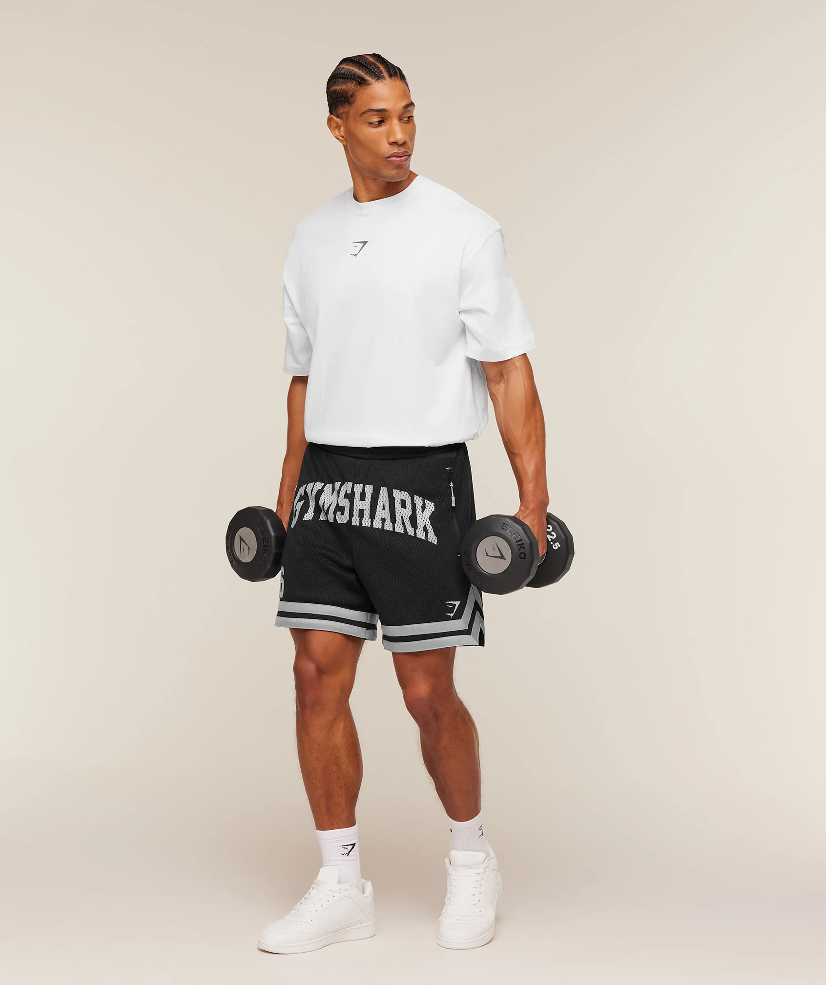 Gymshark Campus Mesh Shorts - Black - Image 7