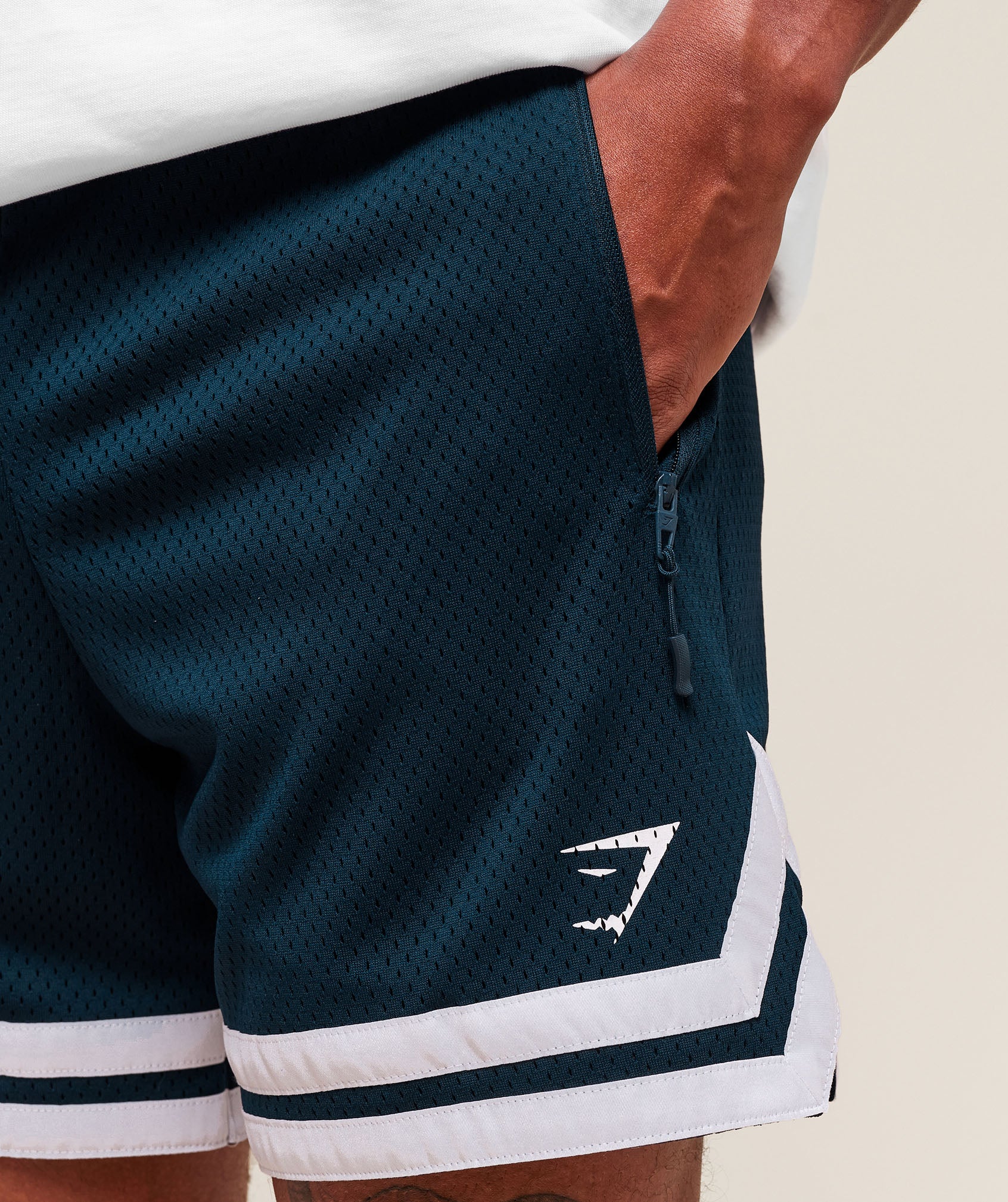 Gymshark Campus Mesh Shorts - Navy - Image 5