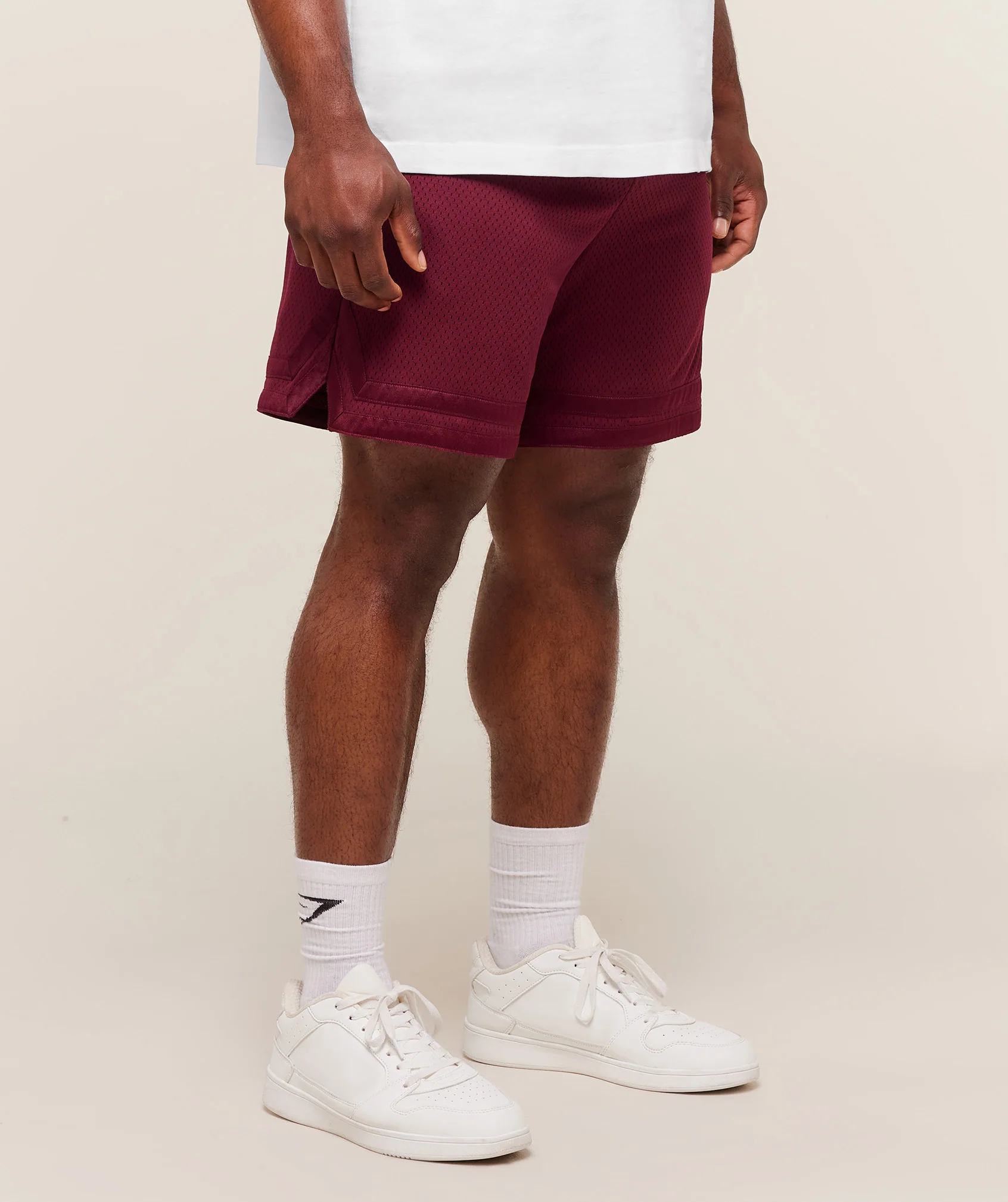 Gymshark Campus Mesh Shorts - Rich Maroon - Image 3