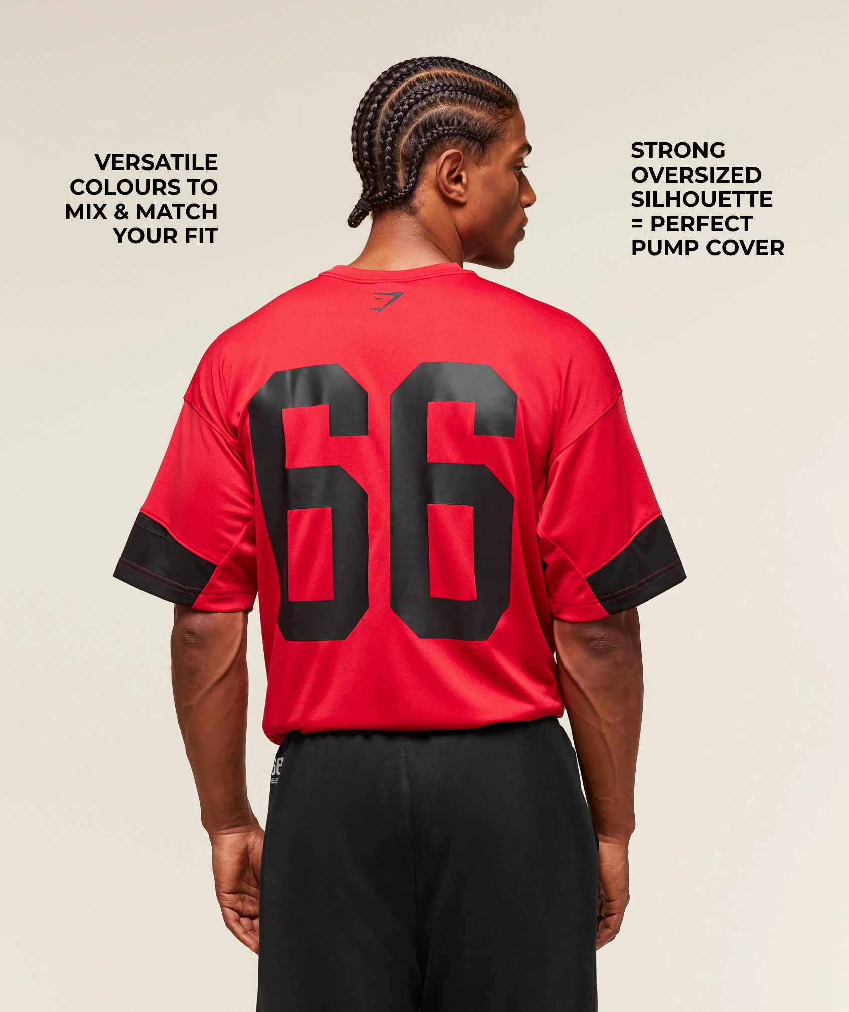 Gymshark Campus Oversized T-Shirt - Conditioning Red - Image 2