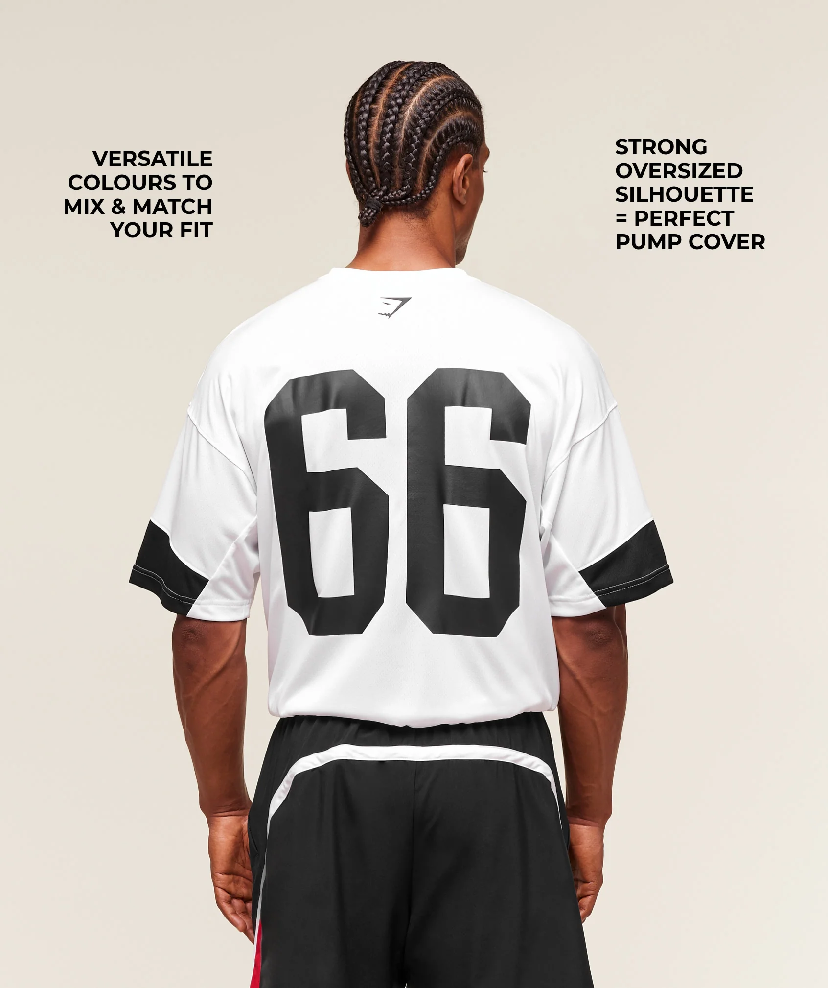 Gymshark Campus Oversized T-Shirt - White - Image 2