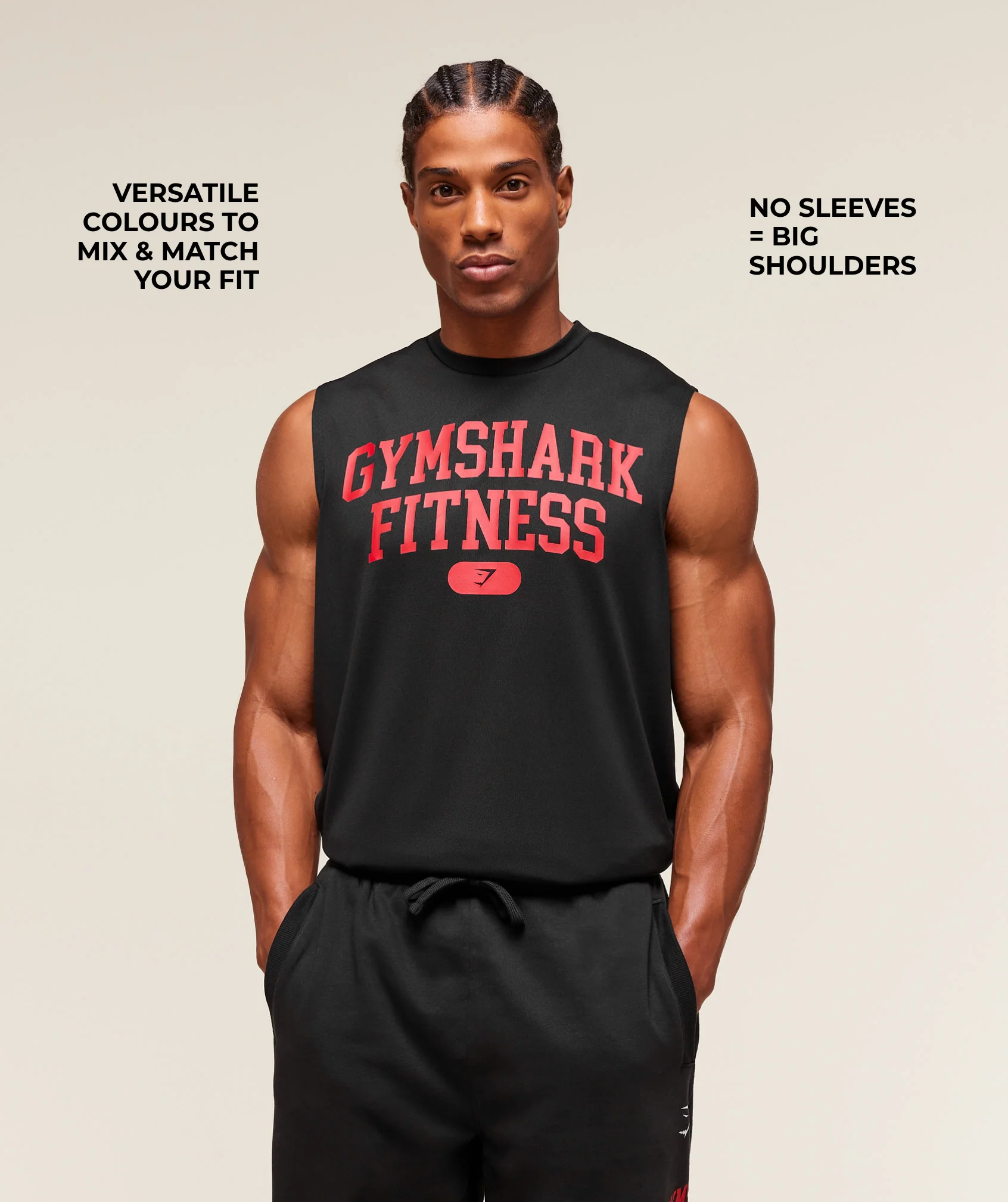 Gymshark Campus Tank - Black - Image 2