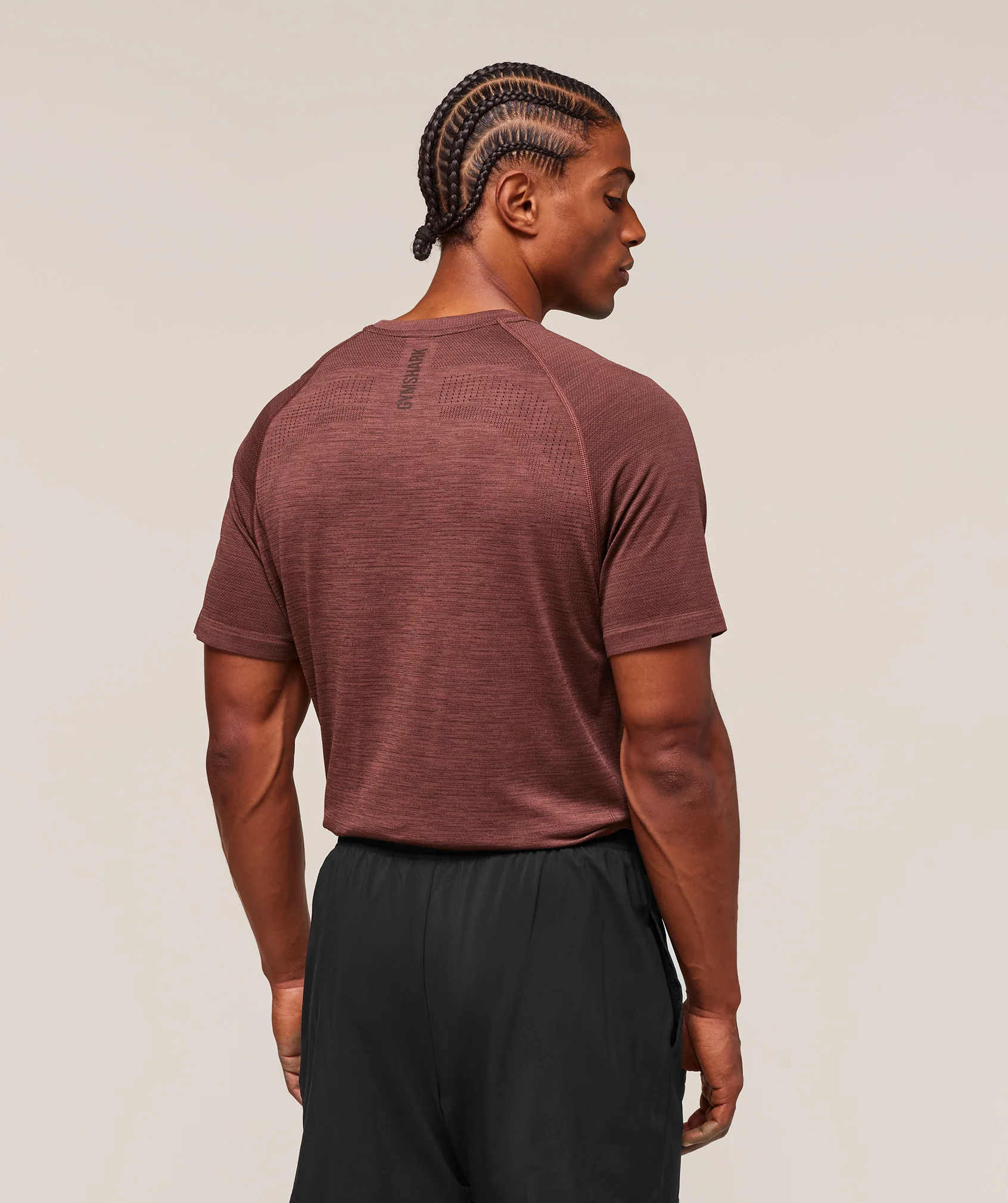 Gymshark Versatile Seamless T-Shirt - Rust Brown/Depth Brown - Image 2