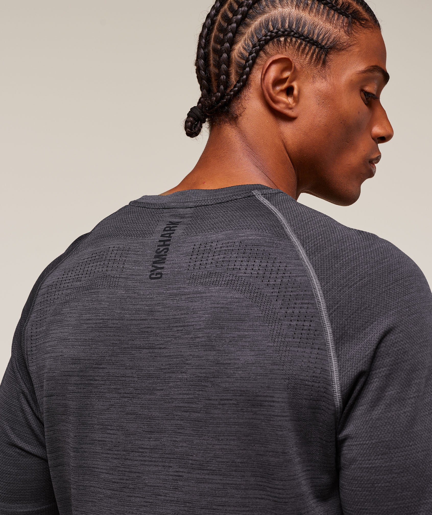 Gymshark Versatile Seamless T-Shirt - Dark Grey/Black - Image 5