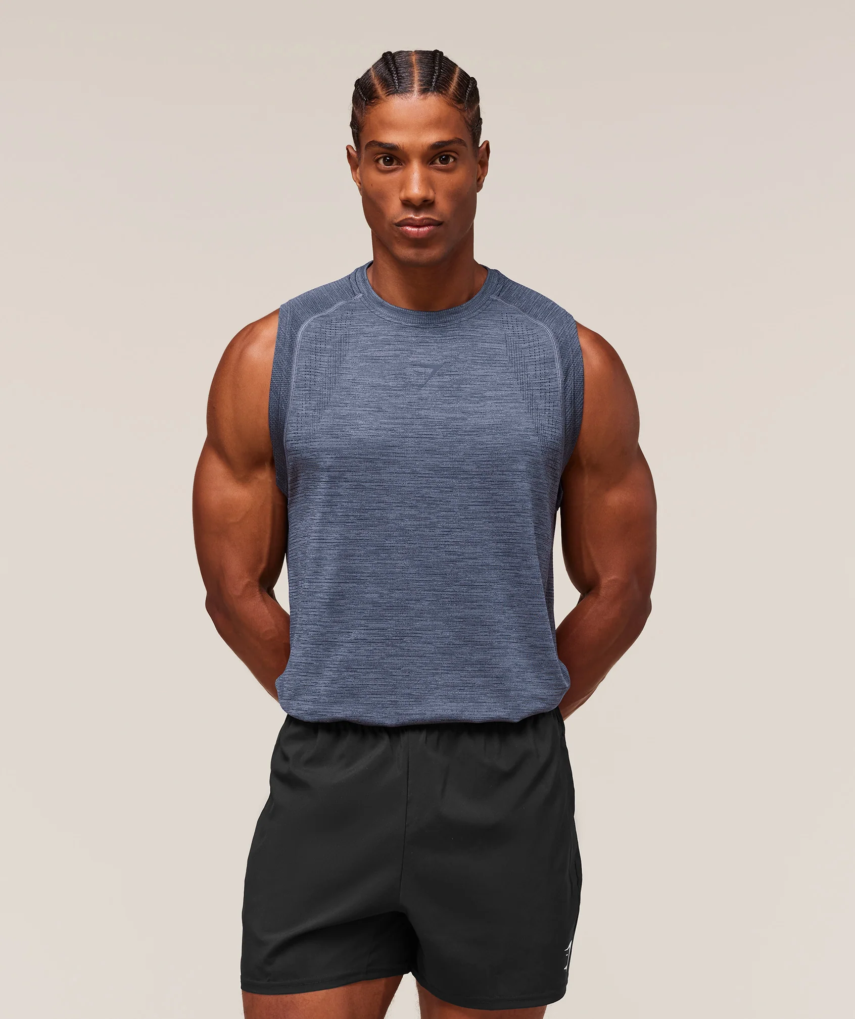 Gymshark Versatile Seamless Tank - Iron Blue/Navy