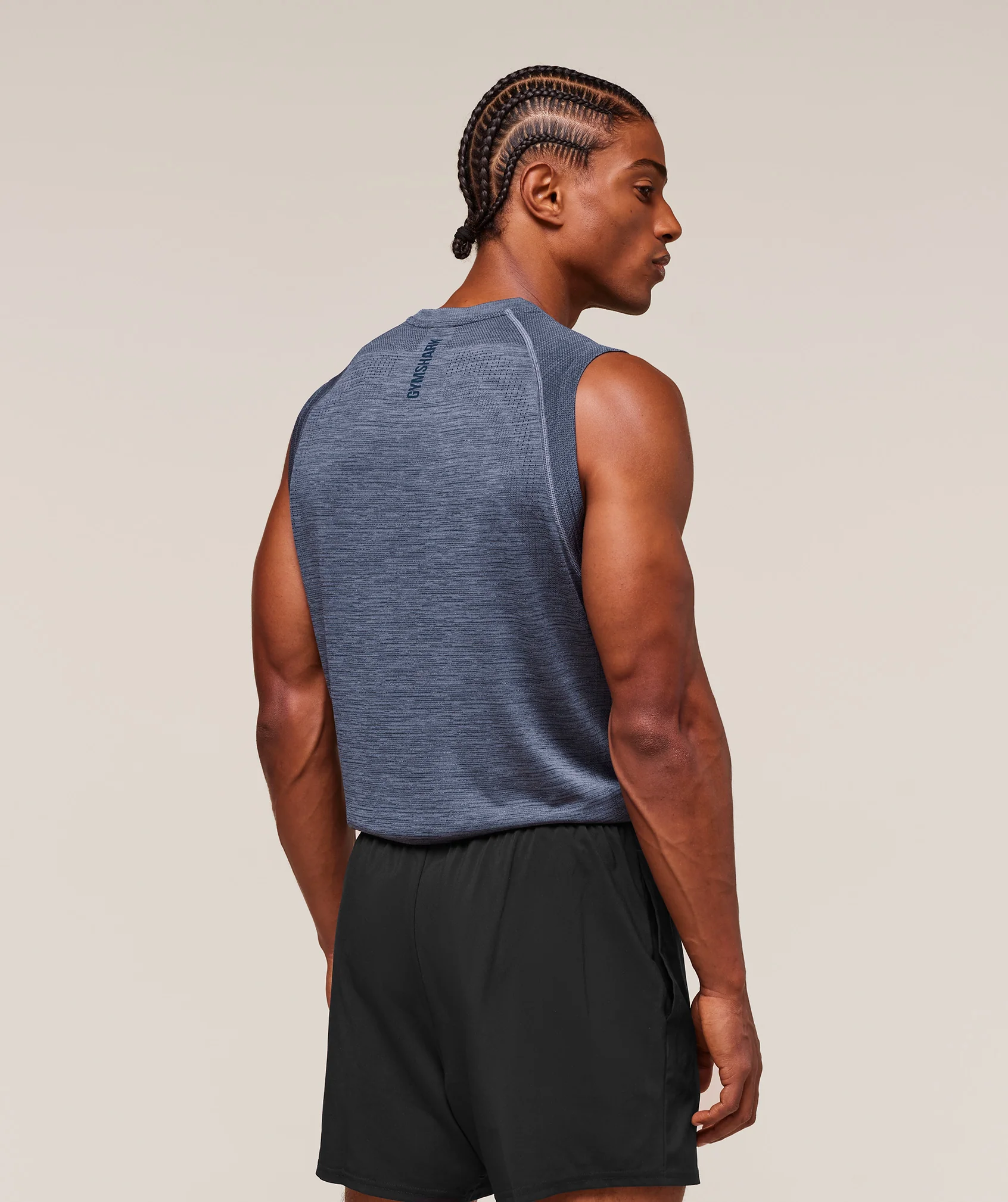 Gymshark Versatile Seamless Tank - Iron Blue/Navy - Image 2