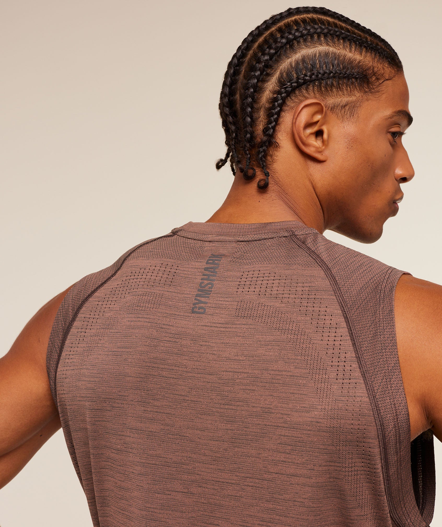 Gymshark Versatile Seamless Tank - Taupe Brown/Cool Brown - Image 6