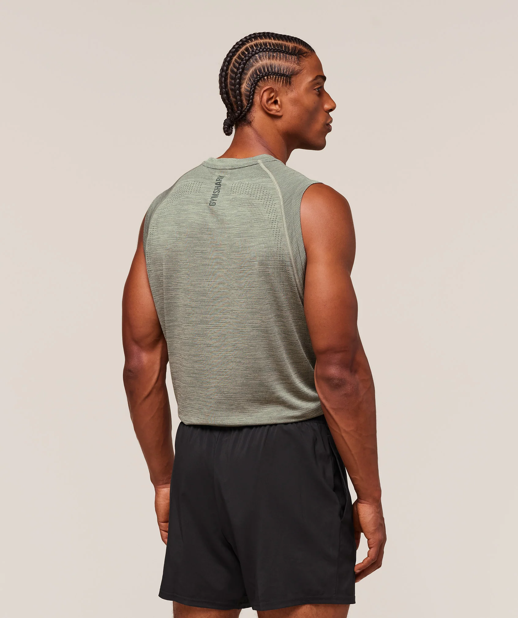 Gymshark Versatile Seamless Tank - Chalk Green/Slate Teal - Image 2