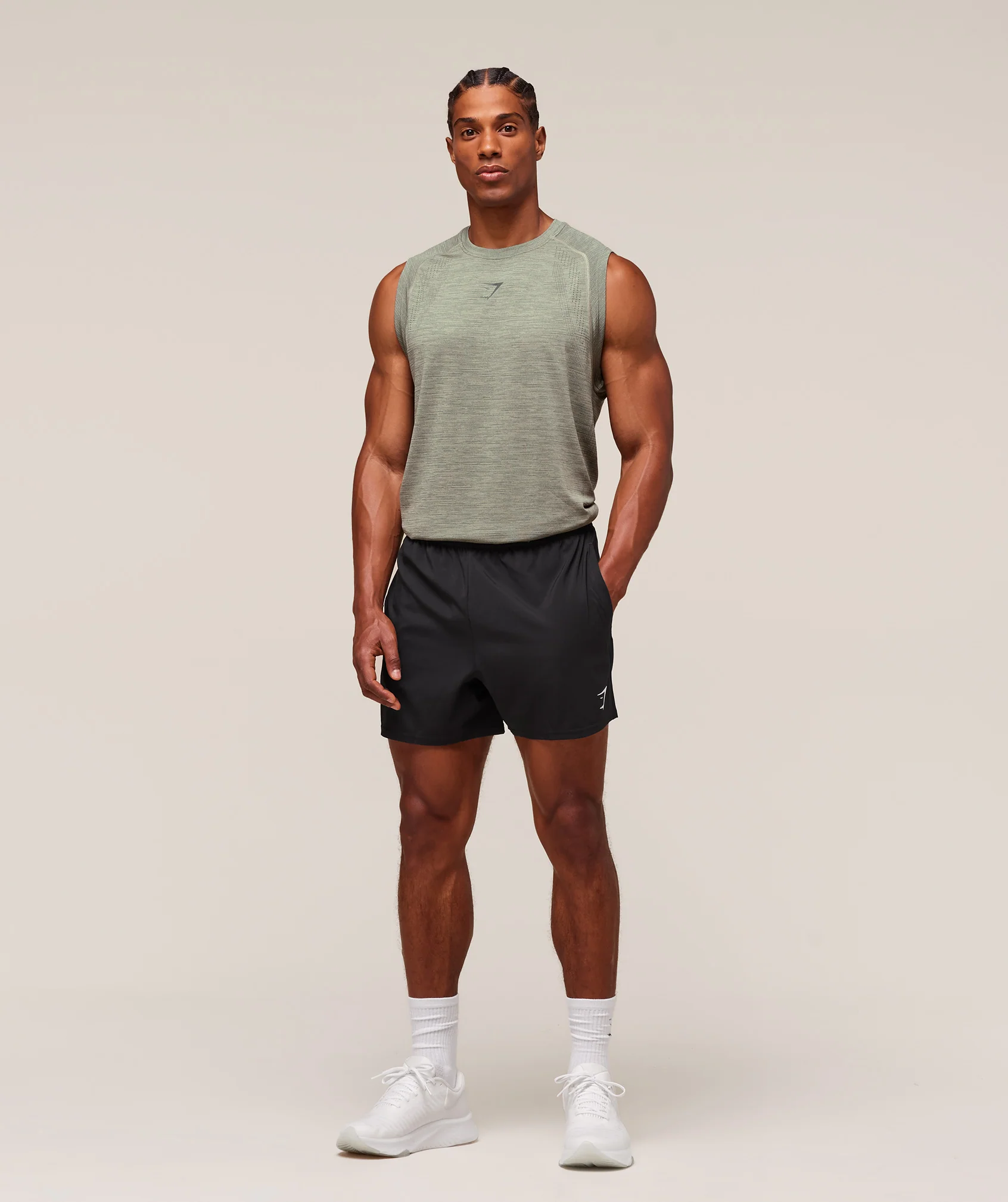 Gymshark Versatile Seamless Tank - Chalk Green/Slate Teal - Image 3