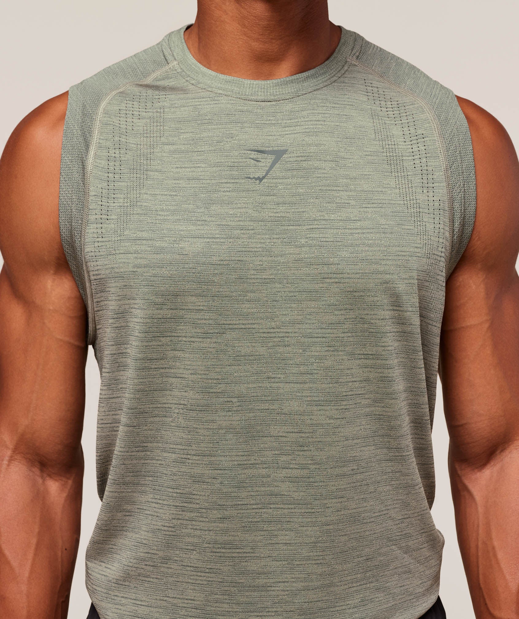 Gymshark Versatile Seamless Tank - Chalk Green/Slate Teal - Image 4