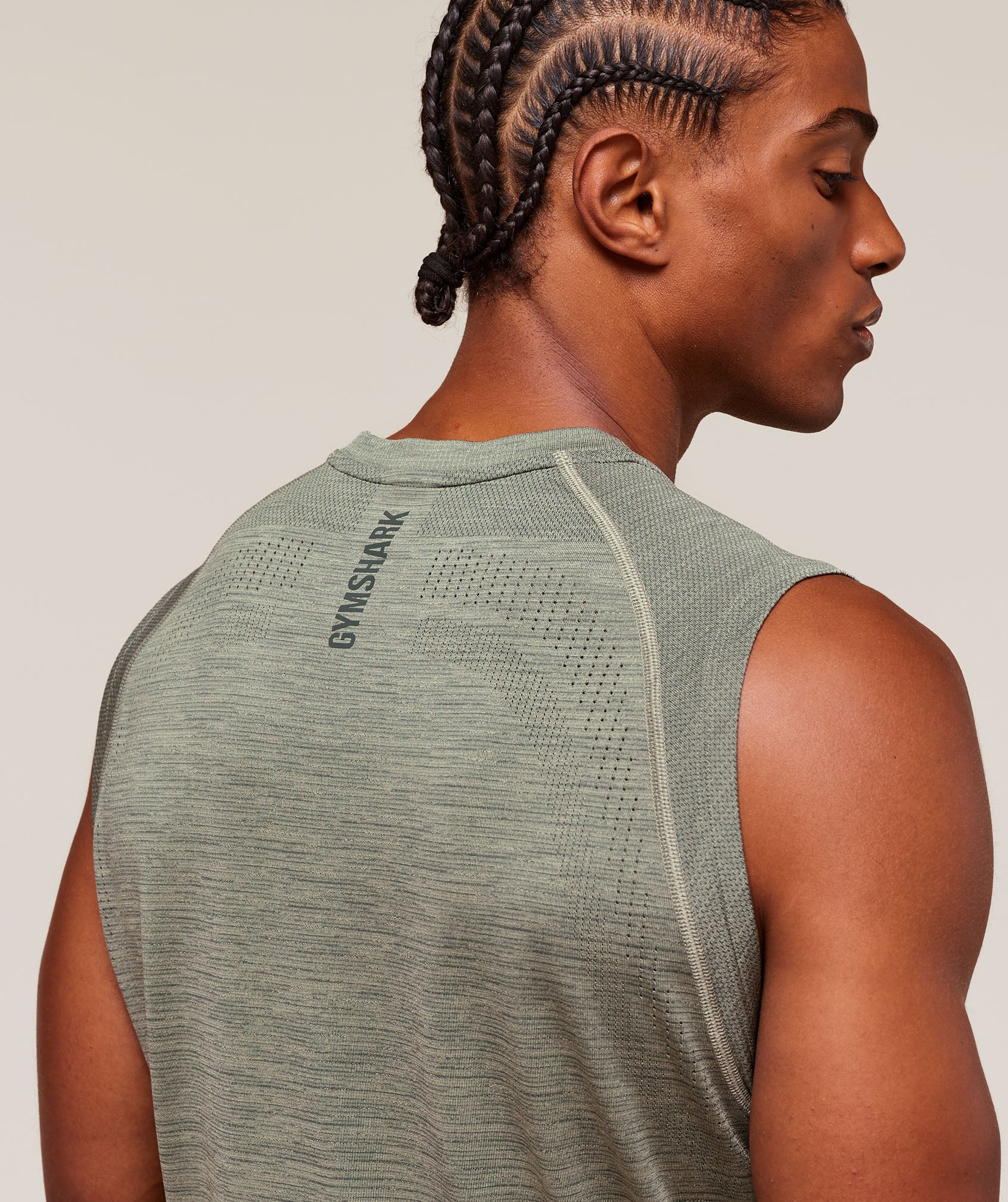 Gymshark Versatile Seamless Tank - Chalk Green/Slate Teal - Image 5