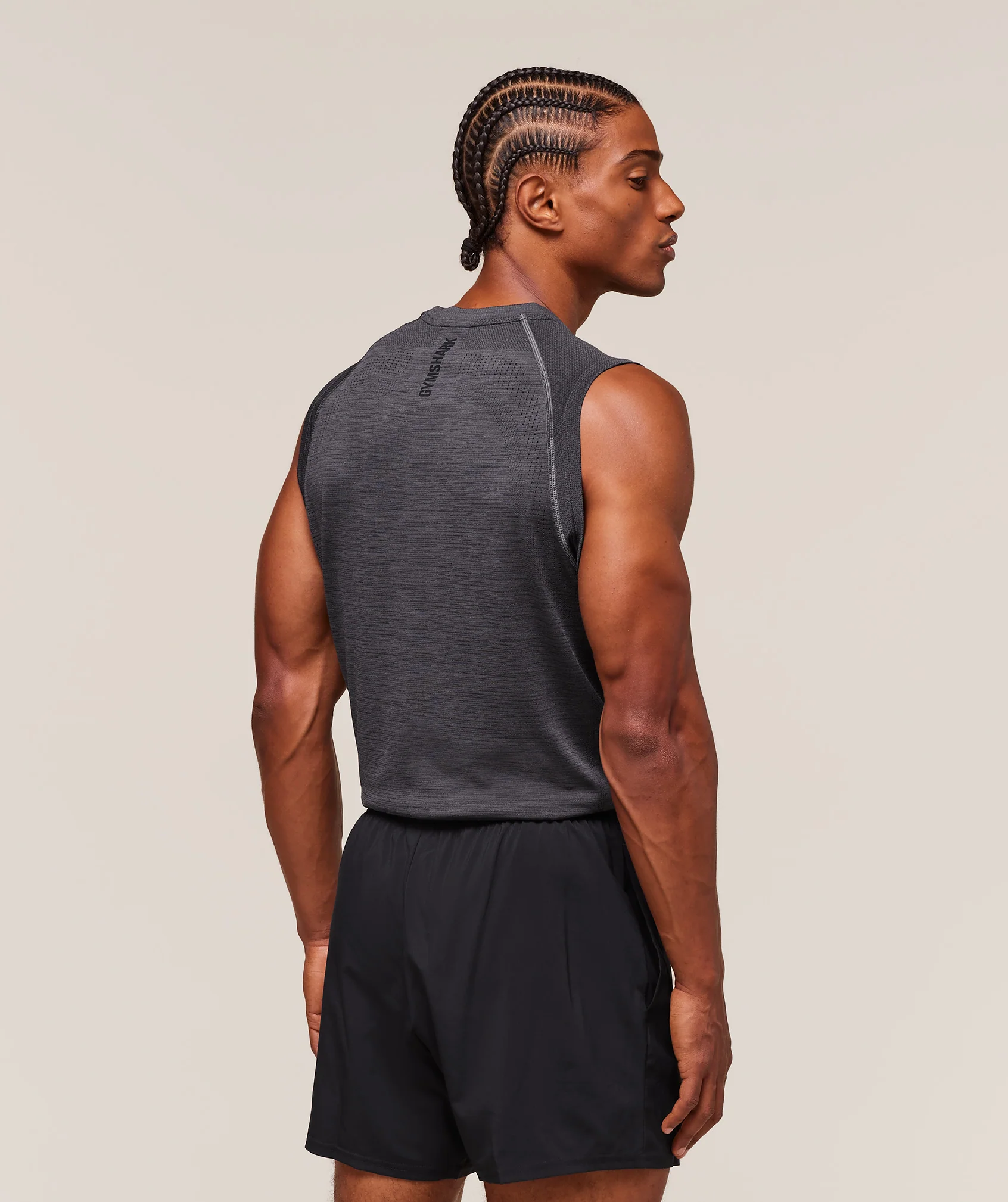Gymshark Versatile Seamless Tank - Dark Grey/Black - Image 2