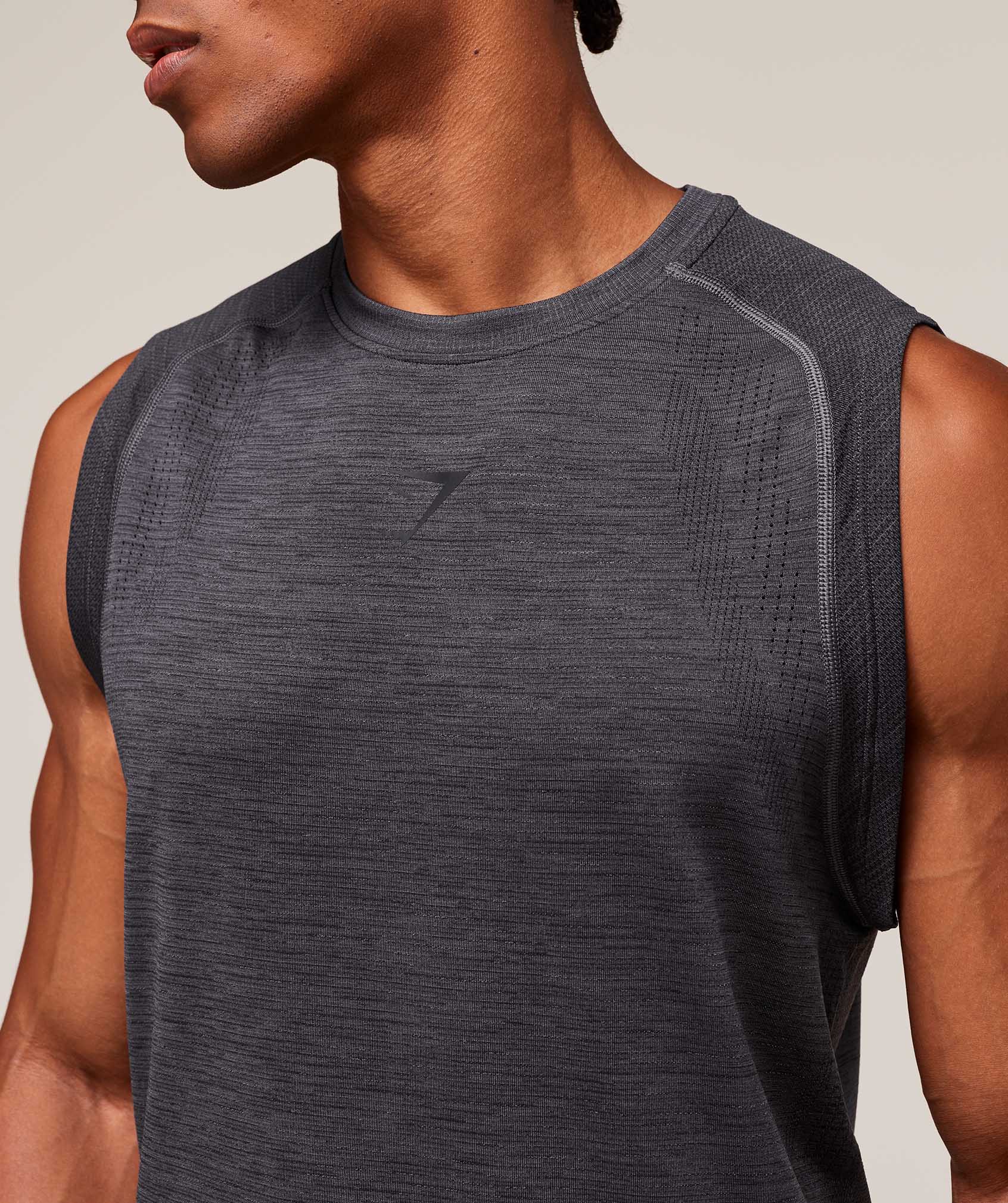 Gymshark Versatile Seamless Tank - Dark Grey/Black - Image 4