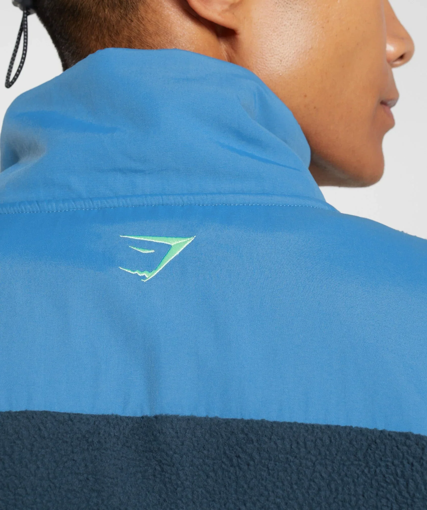 Gymshark Vibes Fleece 1/4 Zip - Navy/Lakeside Blue - Image 5