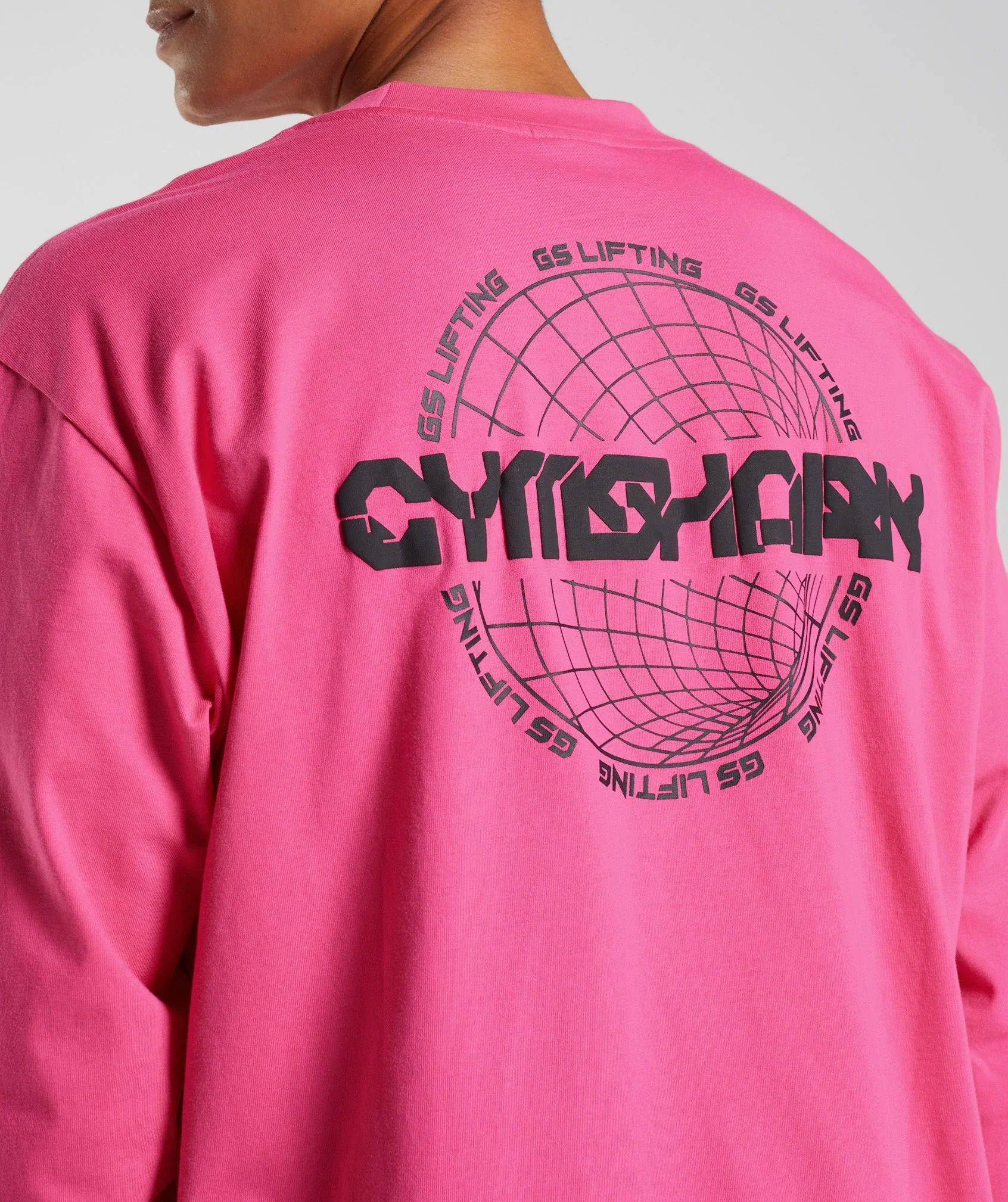 Gymshark Vibes Long Sleeve T-Shirt - Bright Fuchsia - Image 3