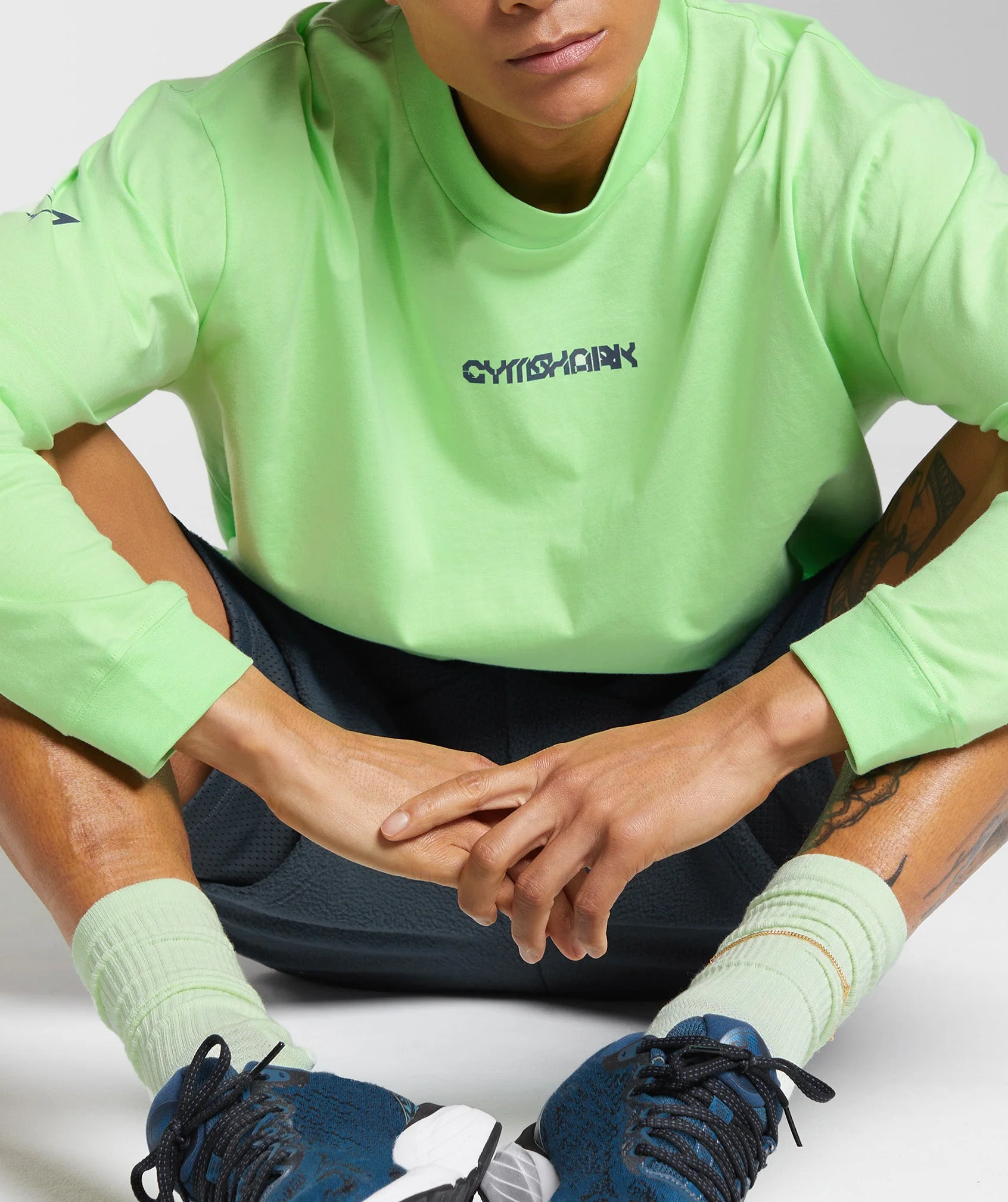 Gymshark Vibes Long Sleeve T-Shirt - Bright Mint - Image 4