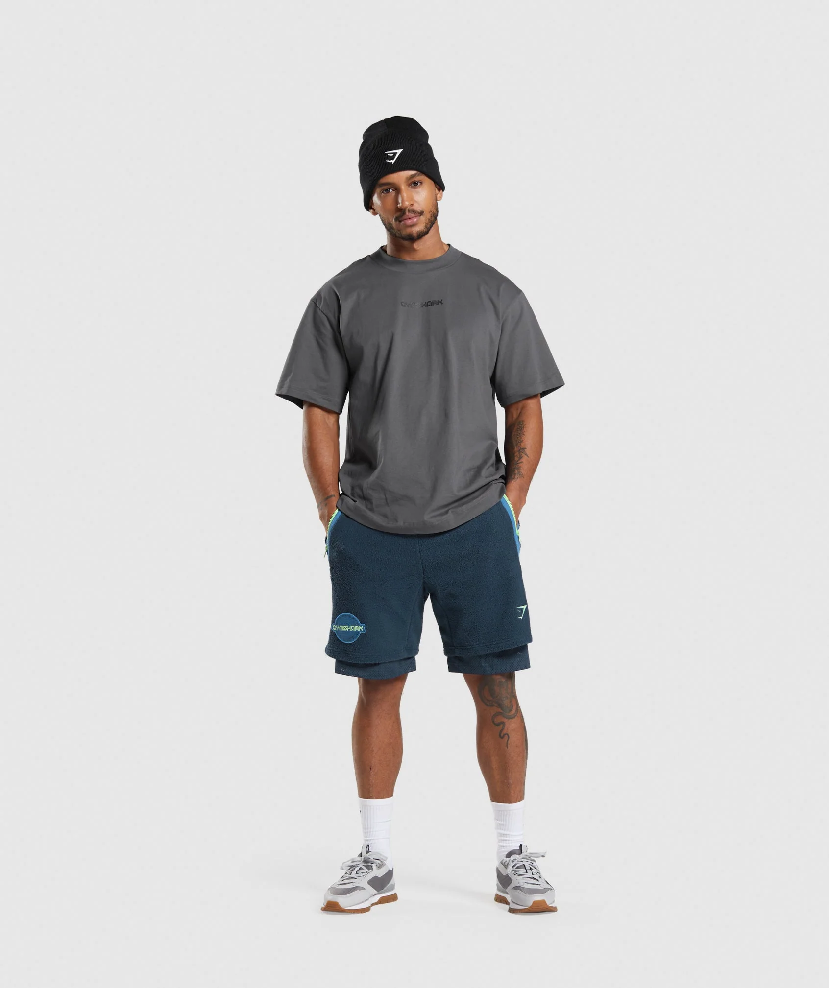 Gymshark Vibes Shorts - Navy/Lakeside Blue - Image 4