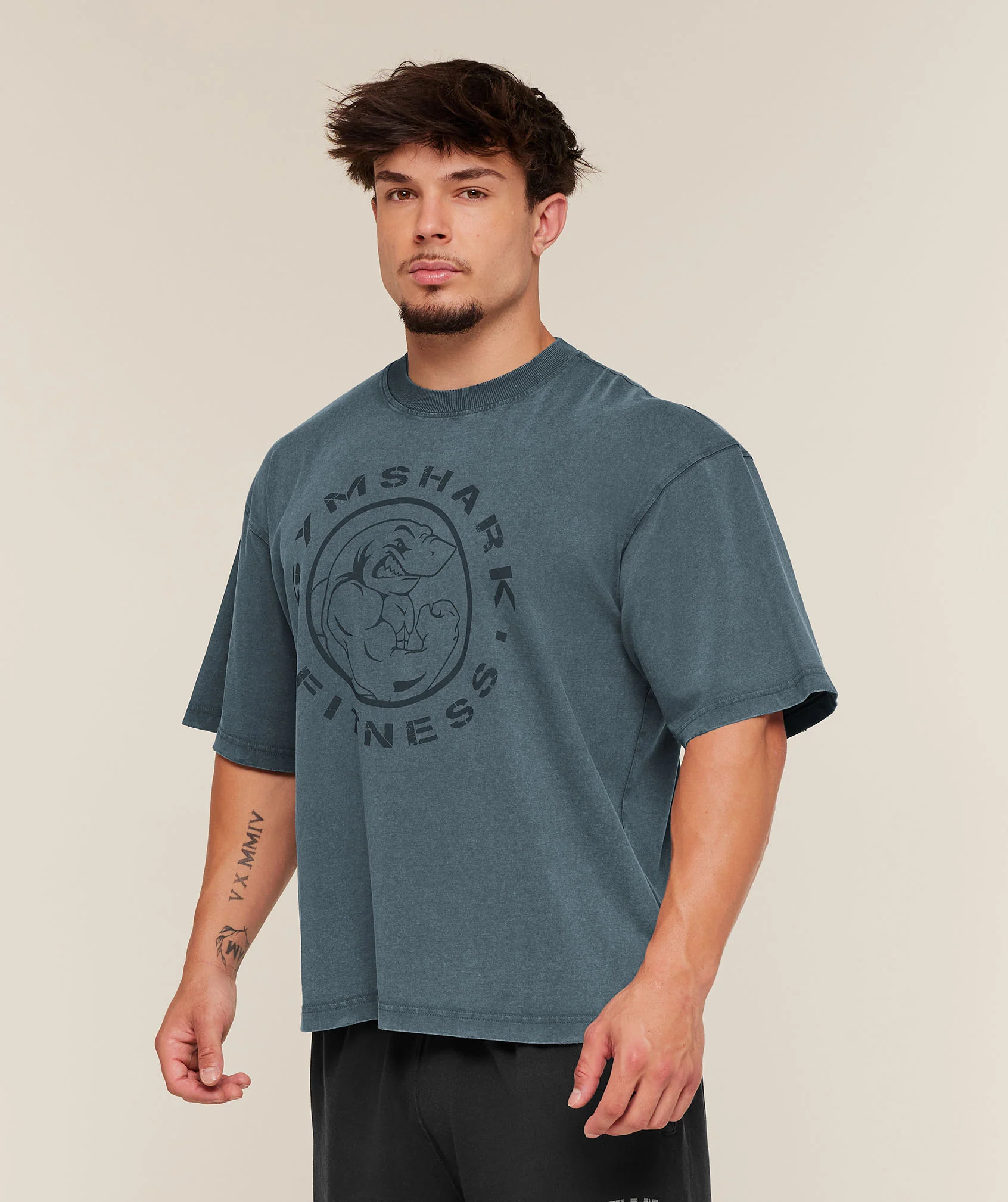 Gymshark Vintage Legacy T-Shirt - Stealth Blue - Image 4