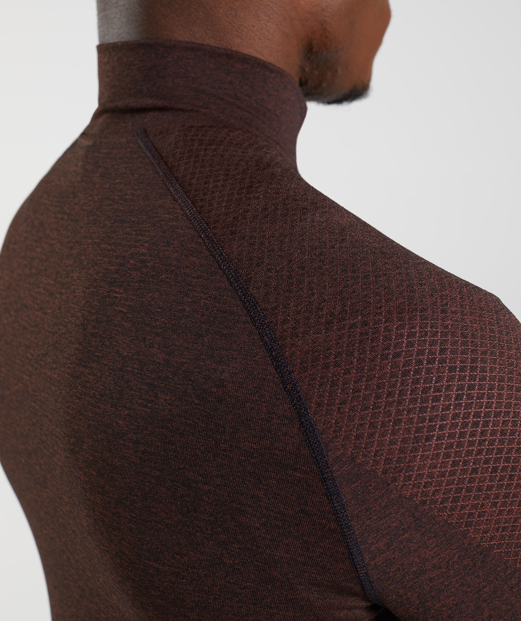 Gymshark Vital 1/4 Zip - Cherry Brown/Black - Image 6