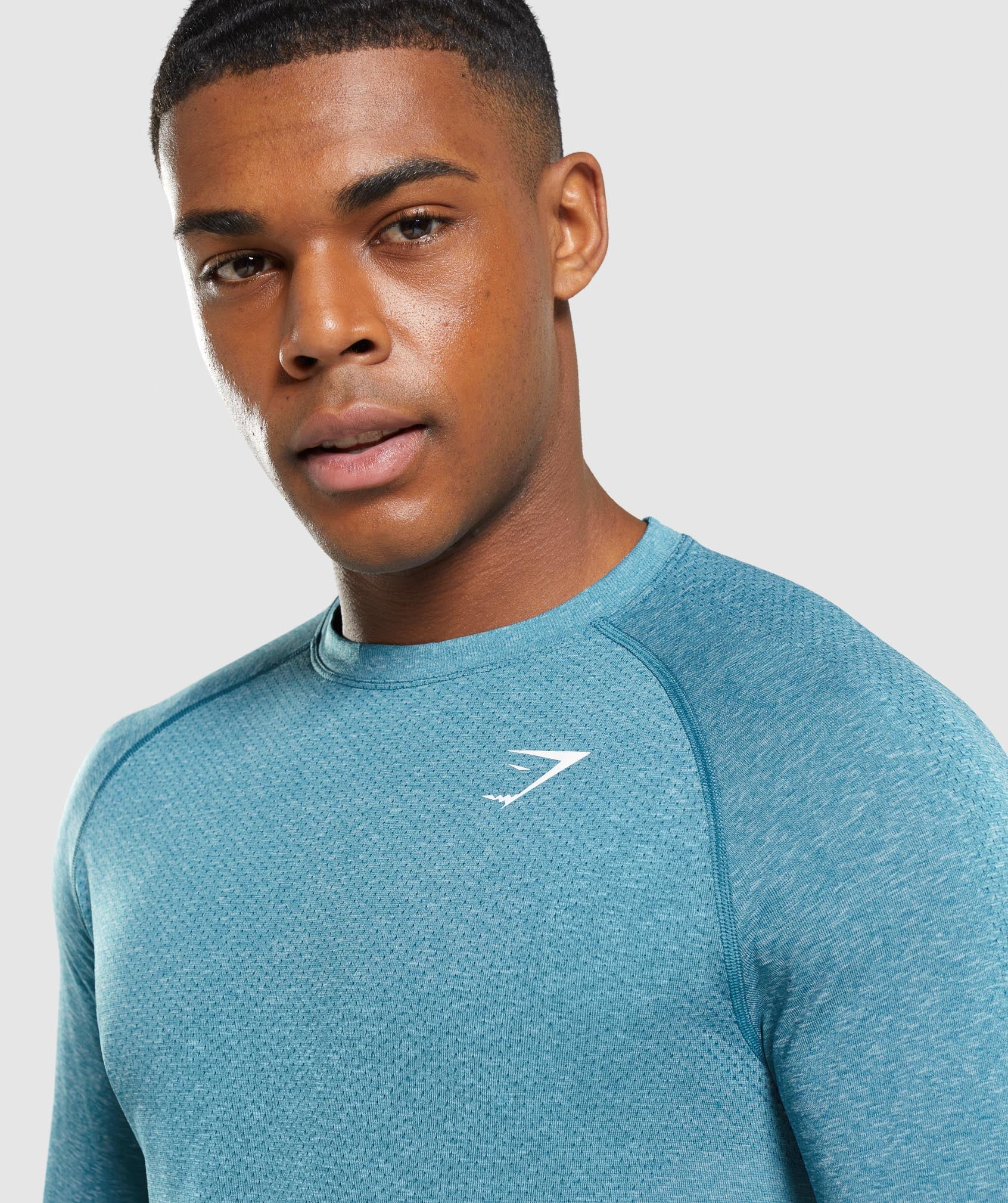 Gymshark Vital Light Long Sleeve T-Shirt - Tahoe Teal Marl - Image 4