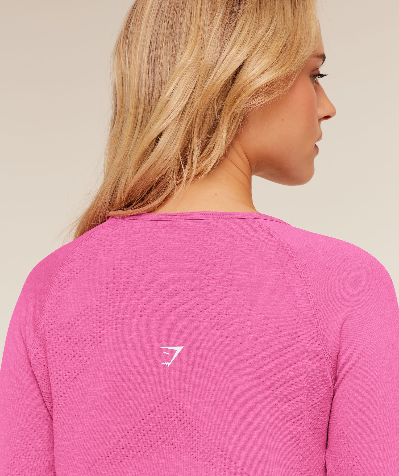 Gymshark Vital Seamless Light Long Sleeve Top - Super-Set Pink/Marl - Image 7