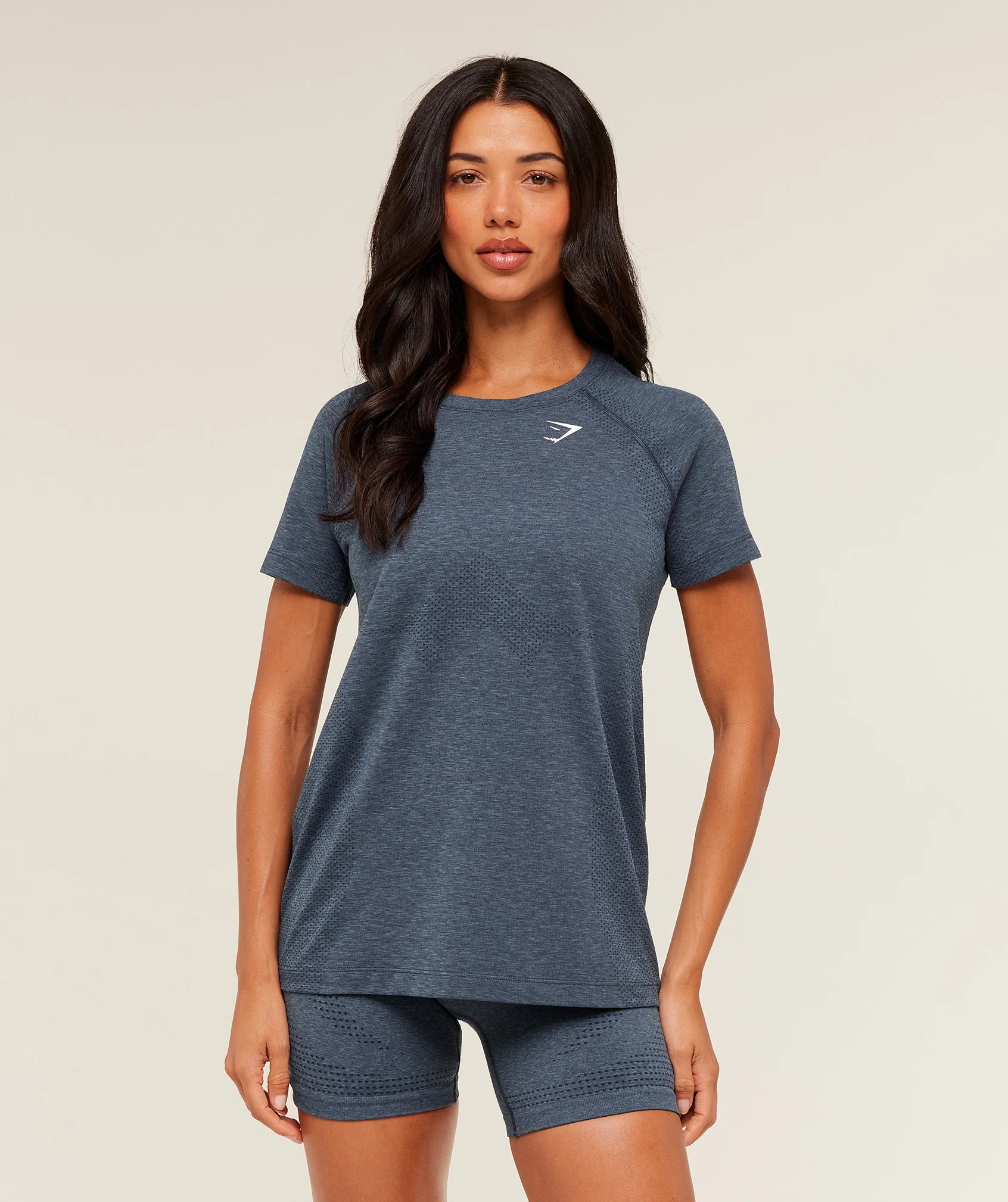 Gymshark Vital Seamless 2.0 Light T-Shirt - GS Stealth Blue/ Marl