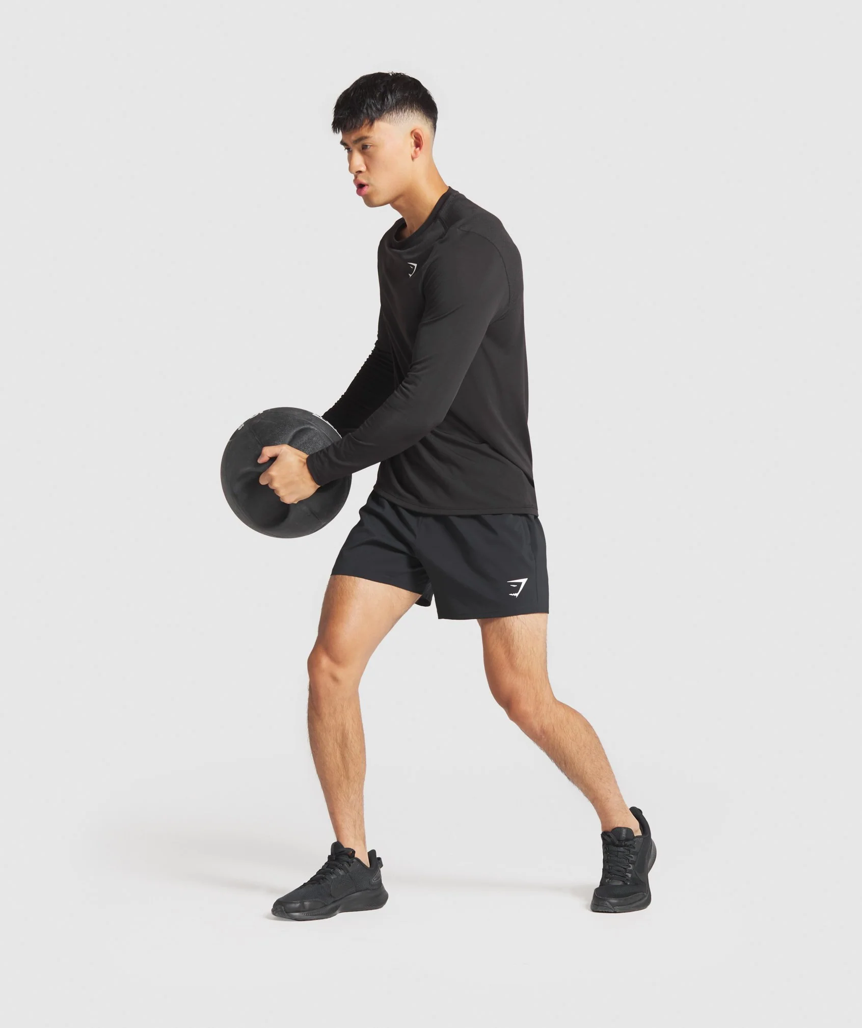 Gymshark Vital Long Sleeve T-Shirt - Black Marl - Image 3