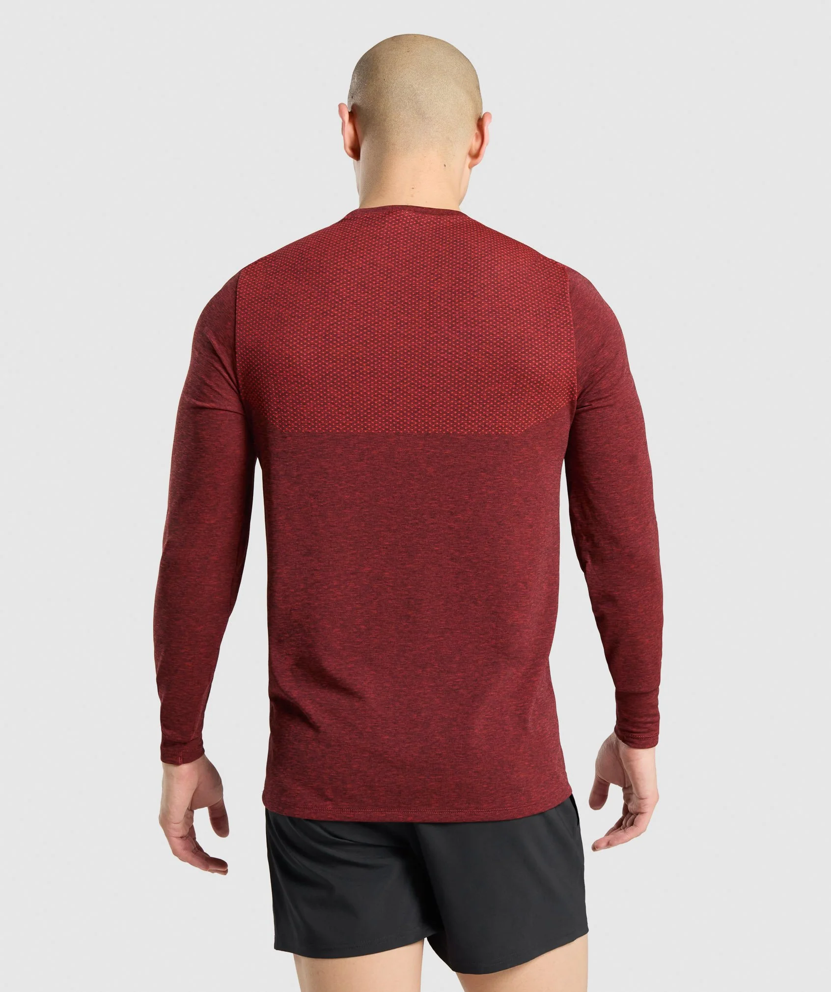Gymshark Vital Long Sleeve T-Shirt - Red Marl - Image 2