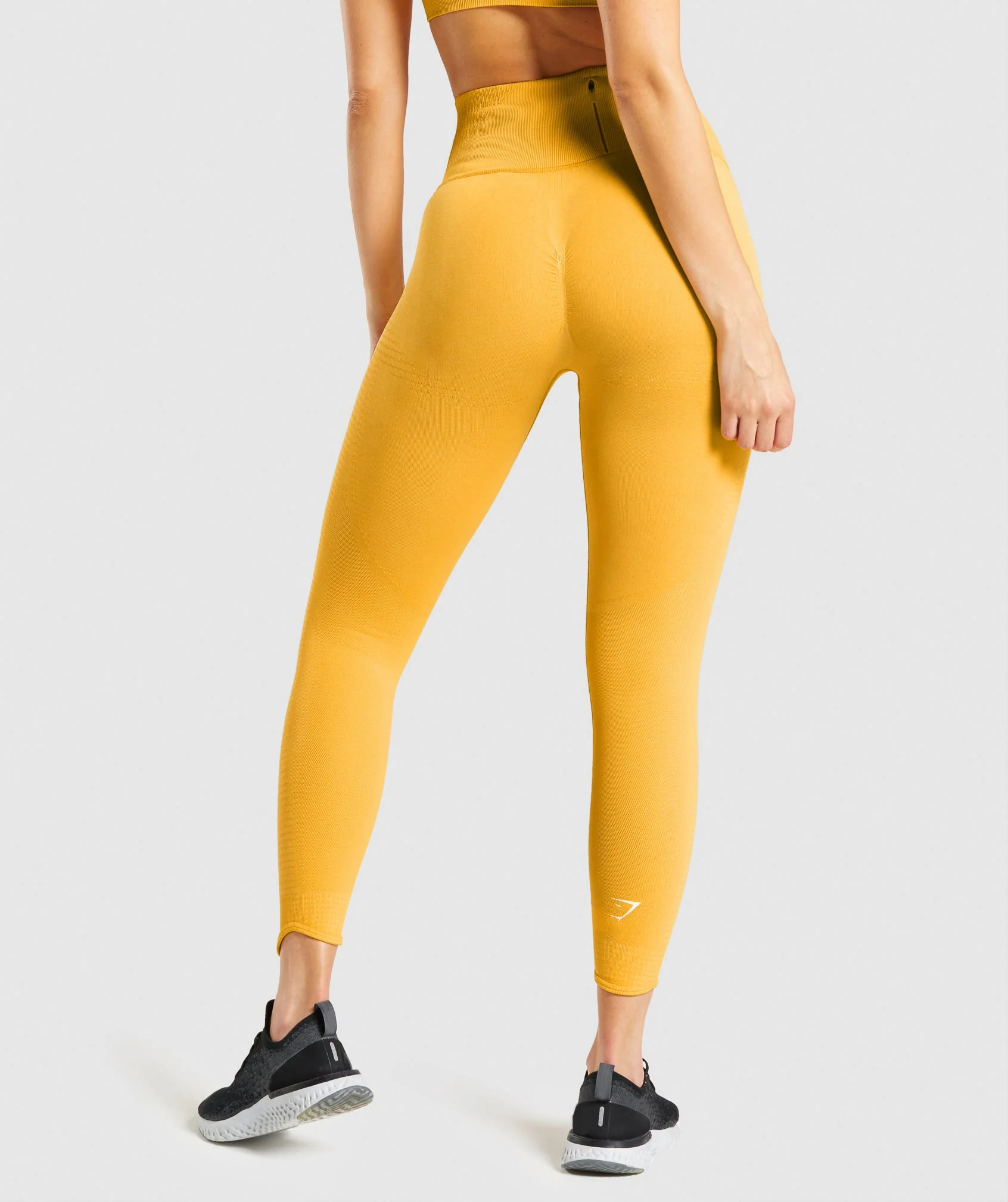 DNU - Gymshark Vital Rise Seamless Leggings - Yellow Marl - Image 2