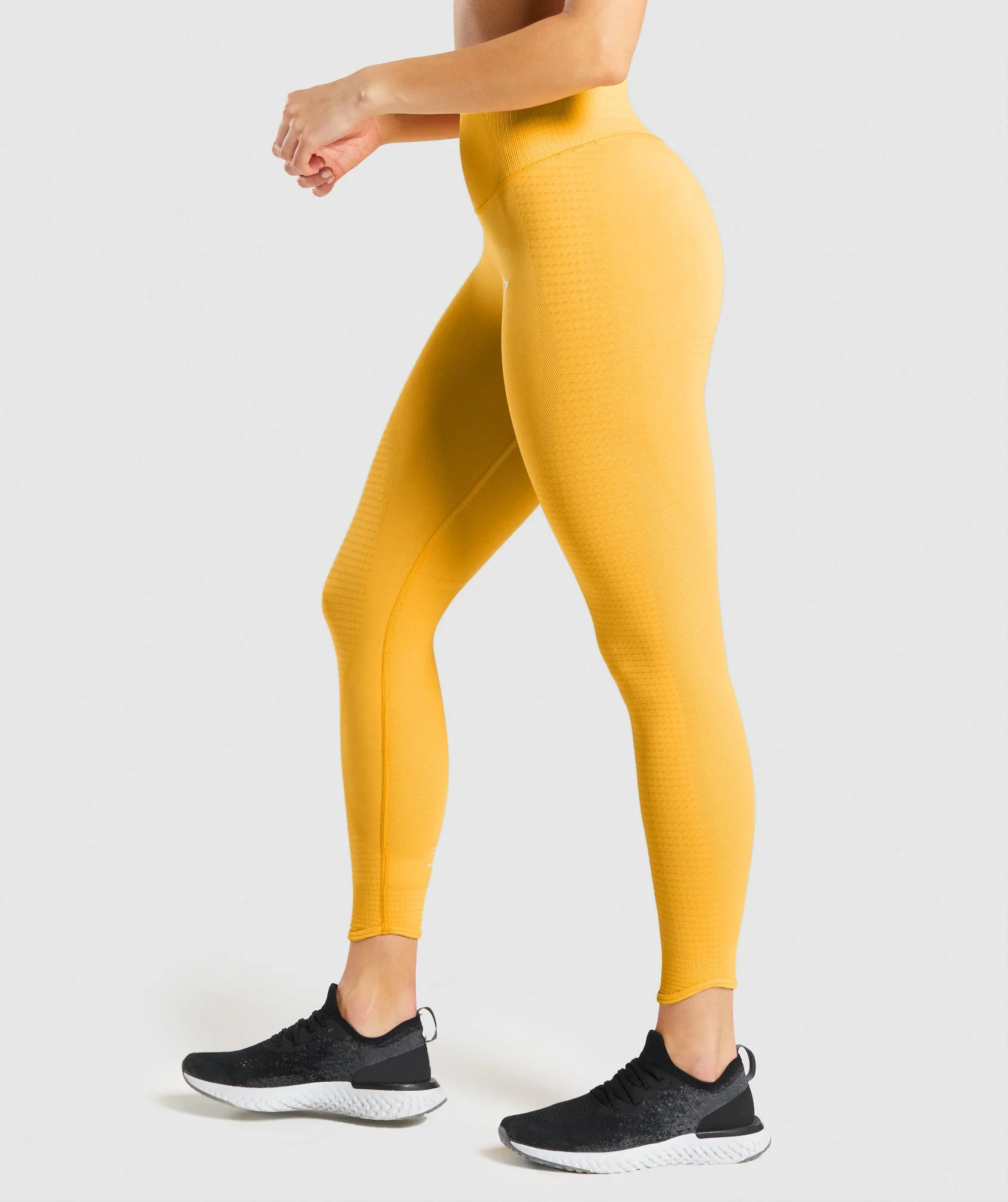 DNU - Gymshark Vital Rise Seamless Leggings - Yellow Marl - Image 3