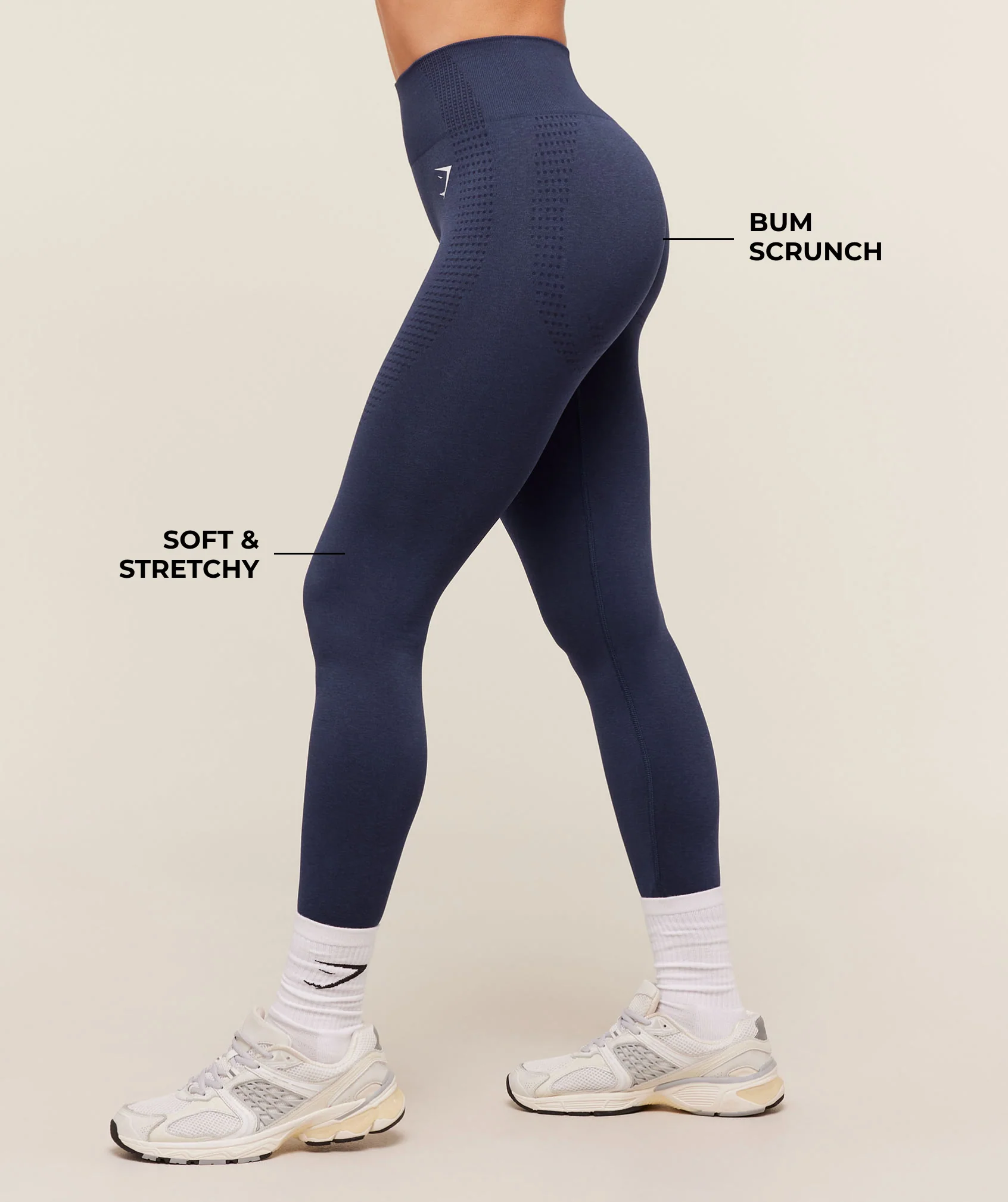 Gymshark Vital Soft Leggings - Heavy Blue/Marl - Image 2