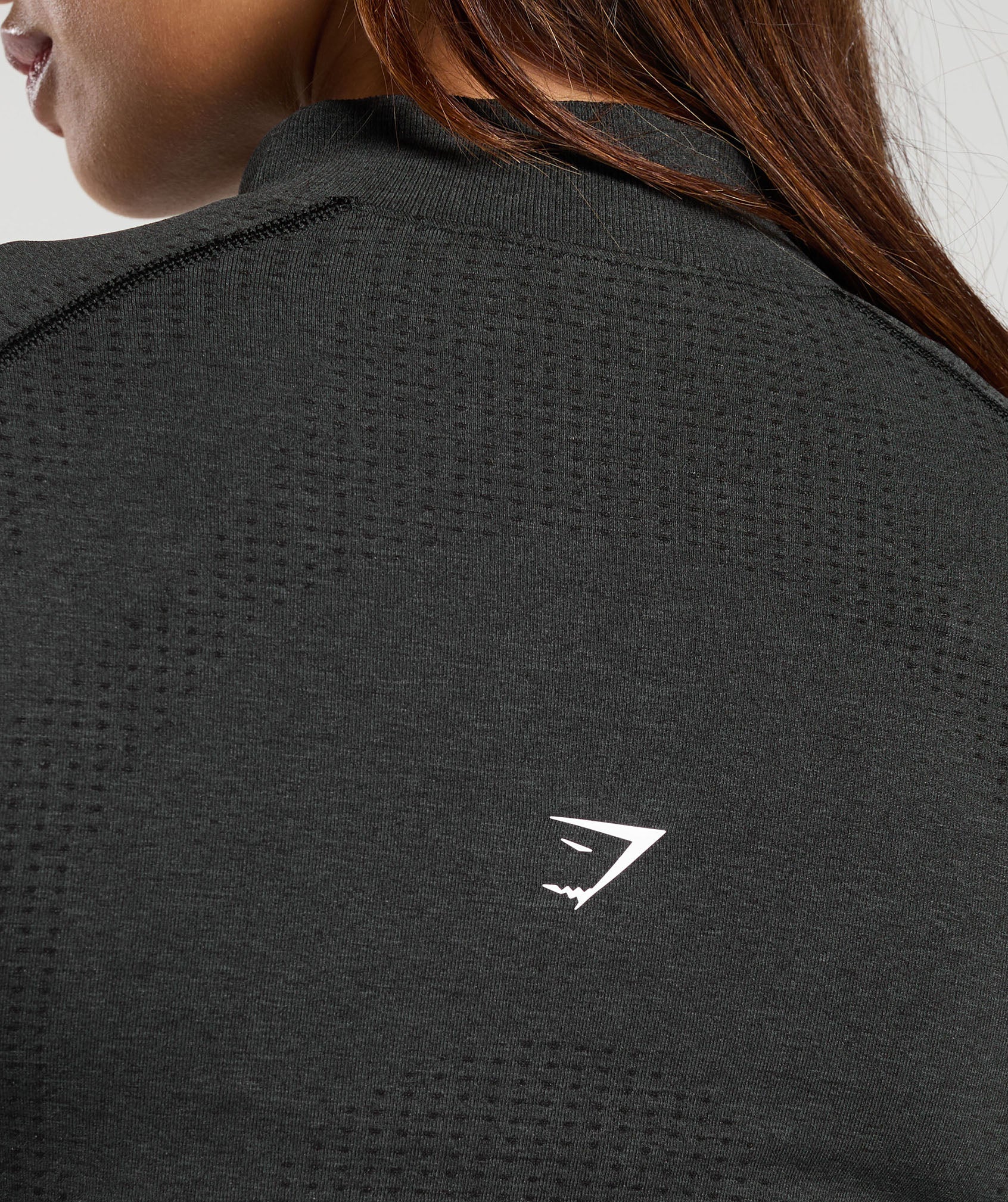 Gymshark Vital 1/2 Zip - Black Marl - Image 5