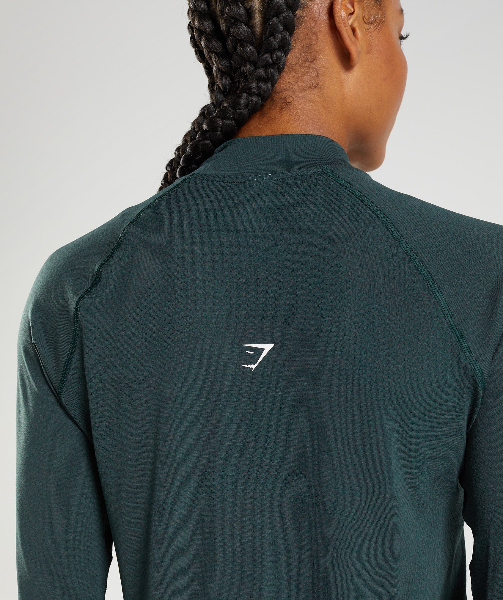Gymshark Vital 1/2 Zip - Woodland Green Marl - Image 5