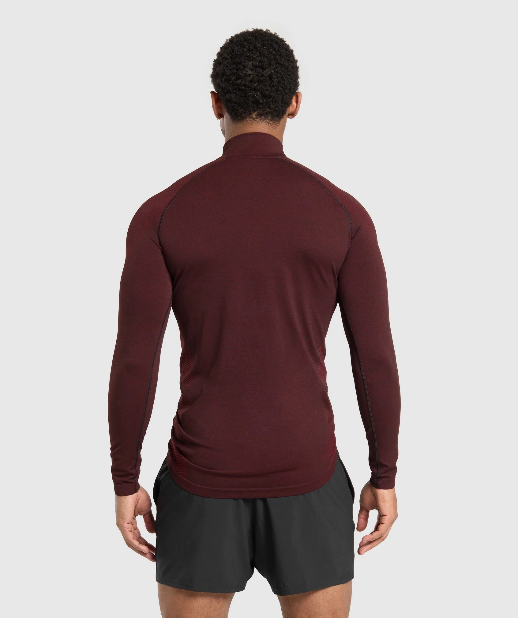 Gymshark Vital 1/4 Zip - Black/Sets Red - Image 2