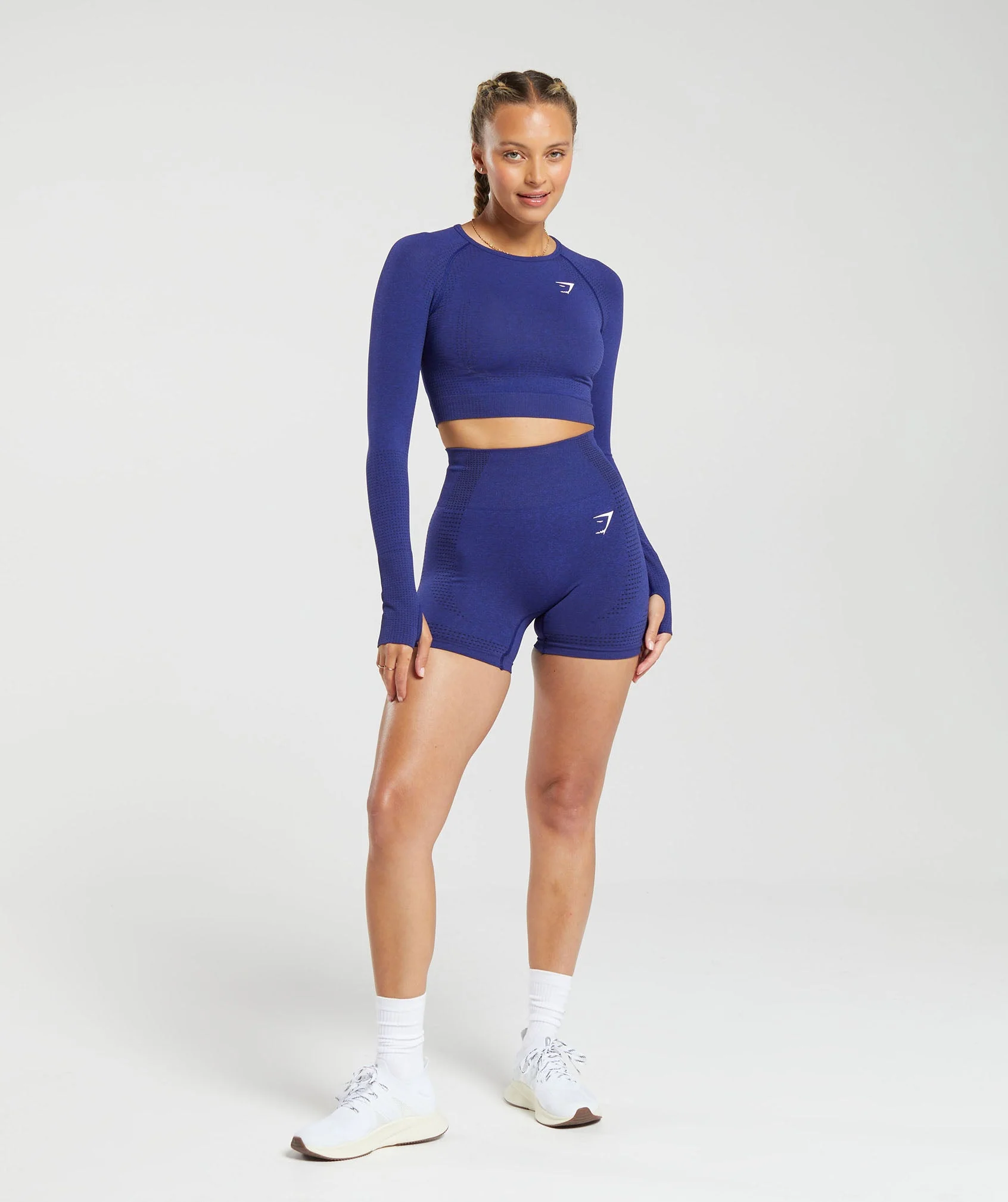 Gymshark Vital Crop Top - Cobalt Purple Marl - Image 4