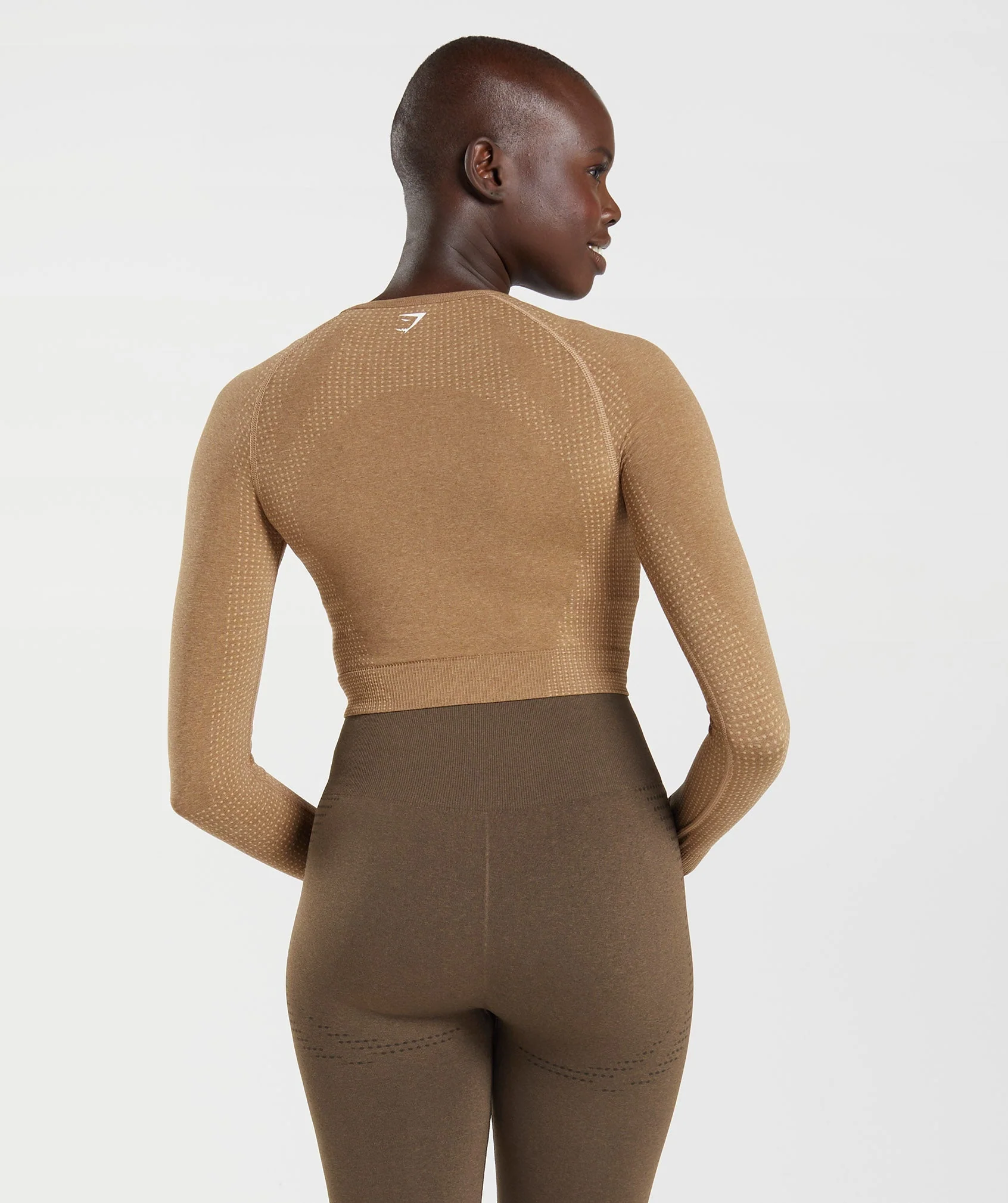 Gymshark Vital Crop Top - Fawn Marl - Image 2