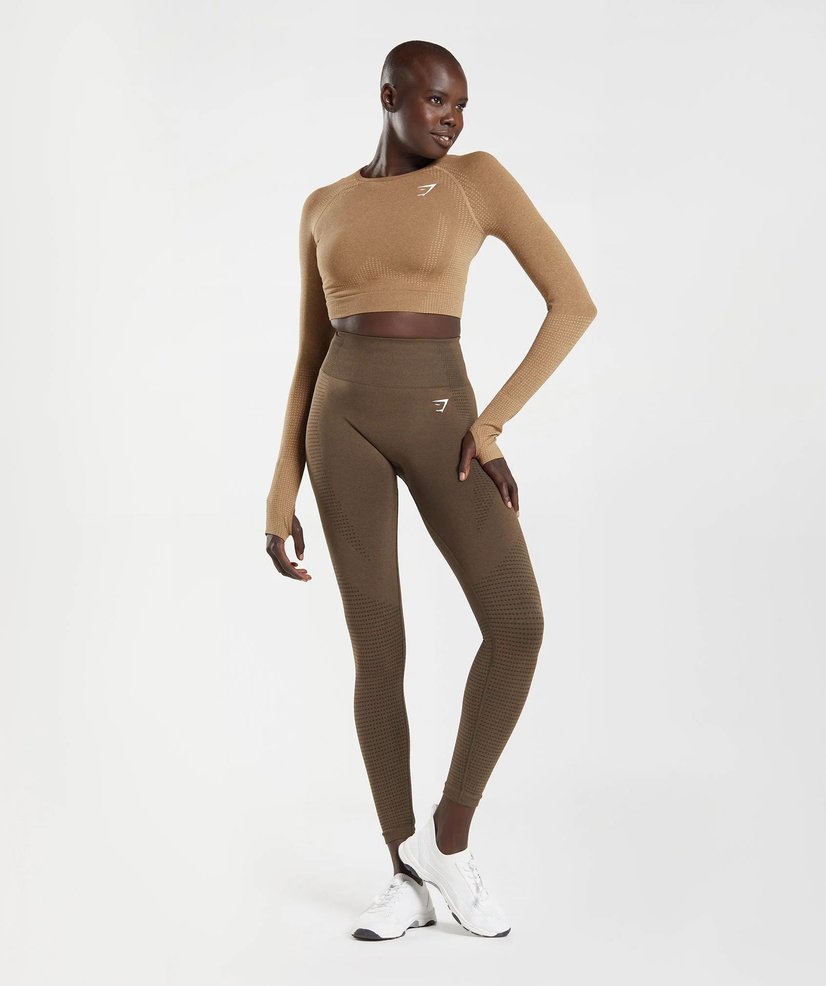 Gymshark Vital Crop Top - Fawn Marl - Image 5