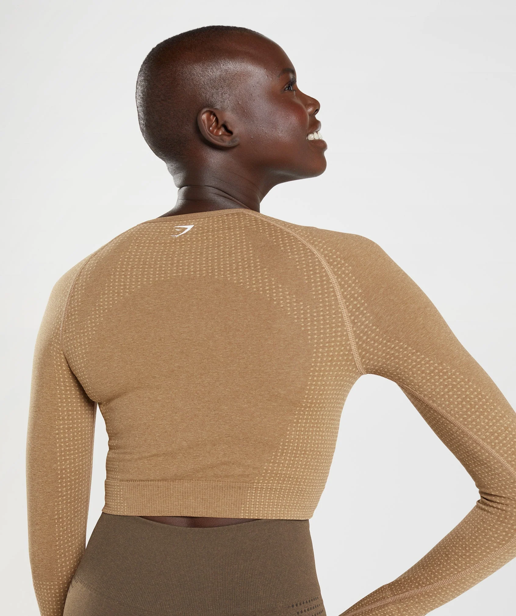 Gymshark Vital Crop Top - Fawn Marl - Image 6