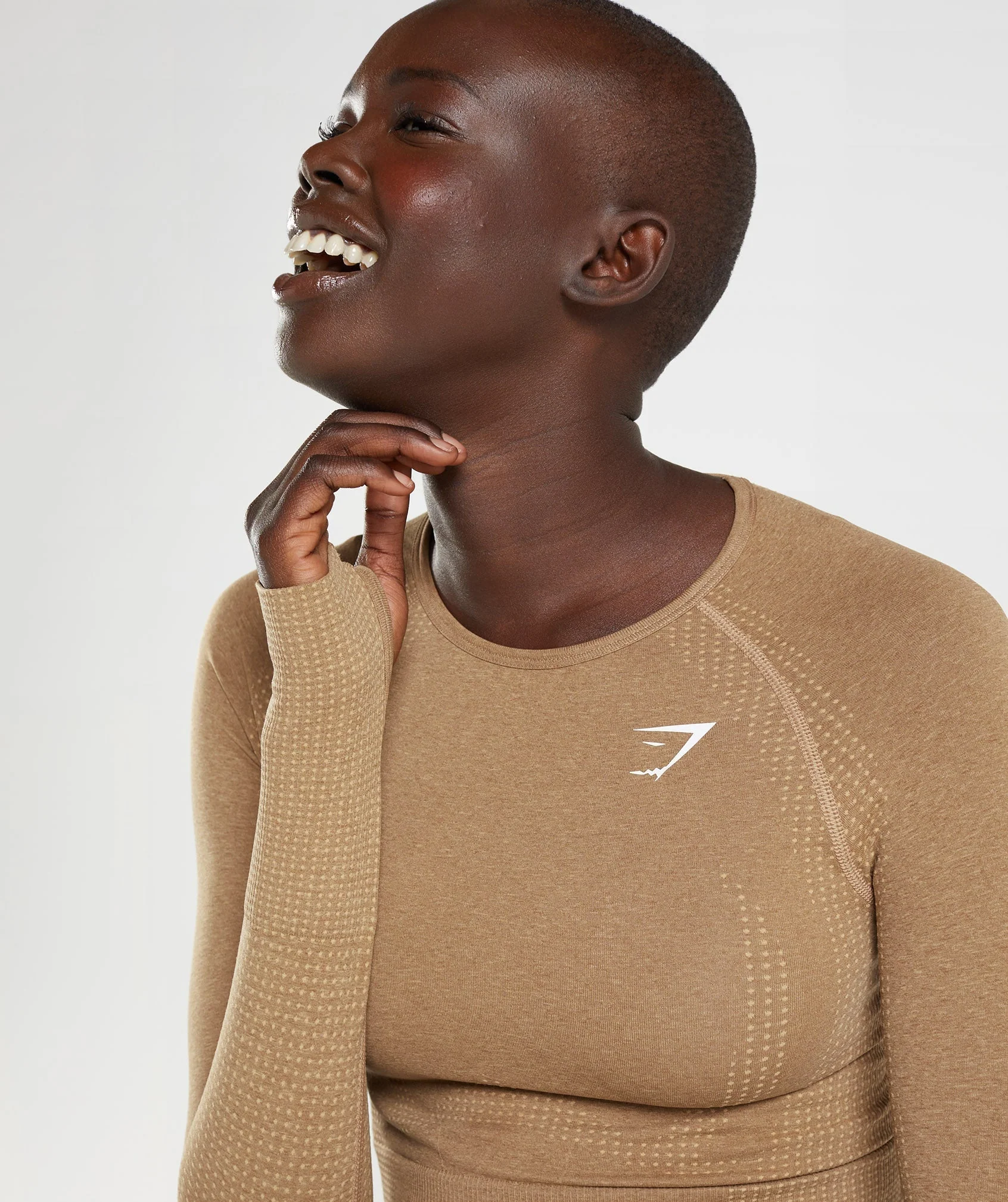 Gymshark Vital Crop Top - Fawn Marl - Image 7