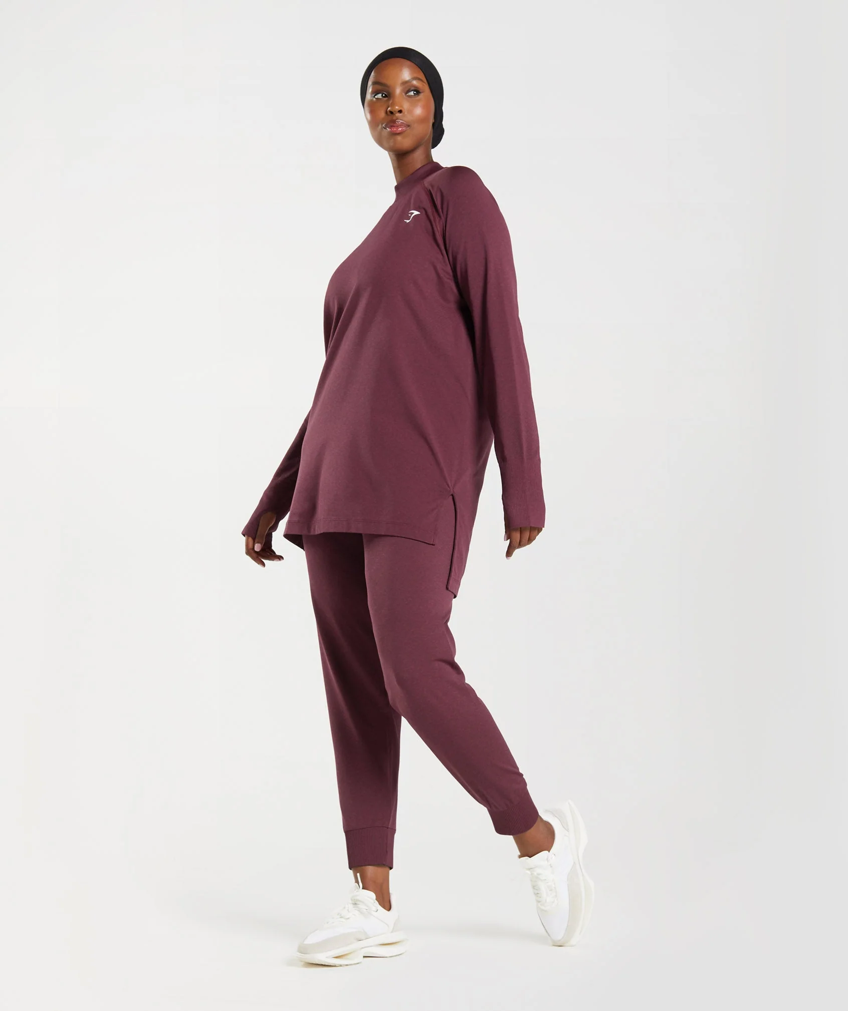 Gymshark Vital Joggers - Baked Maroon Marl - Image 3