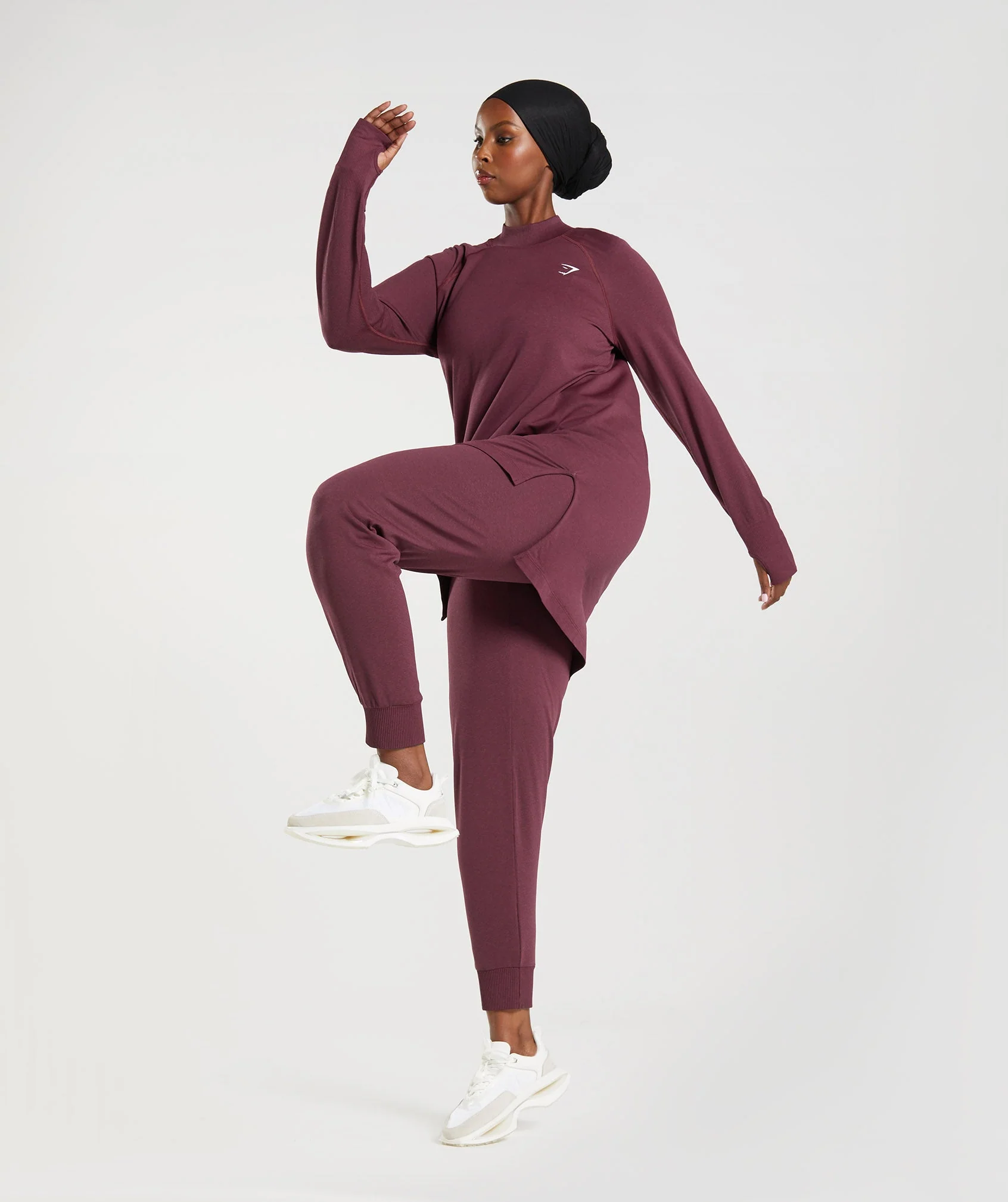 Gymshark Vital Joggers - Baked Maroon Marl - Image 4