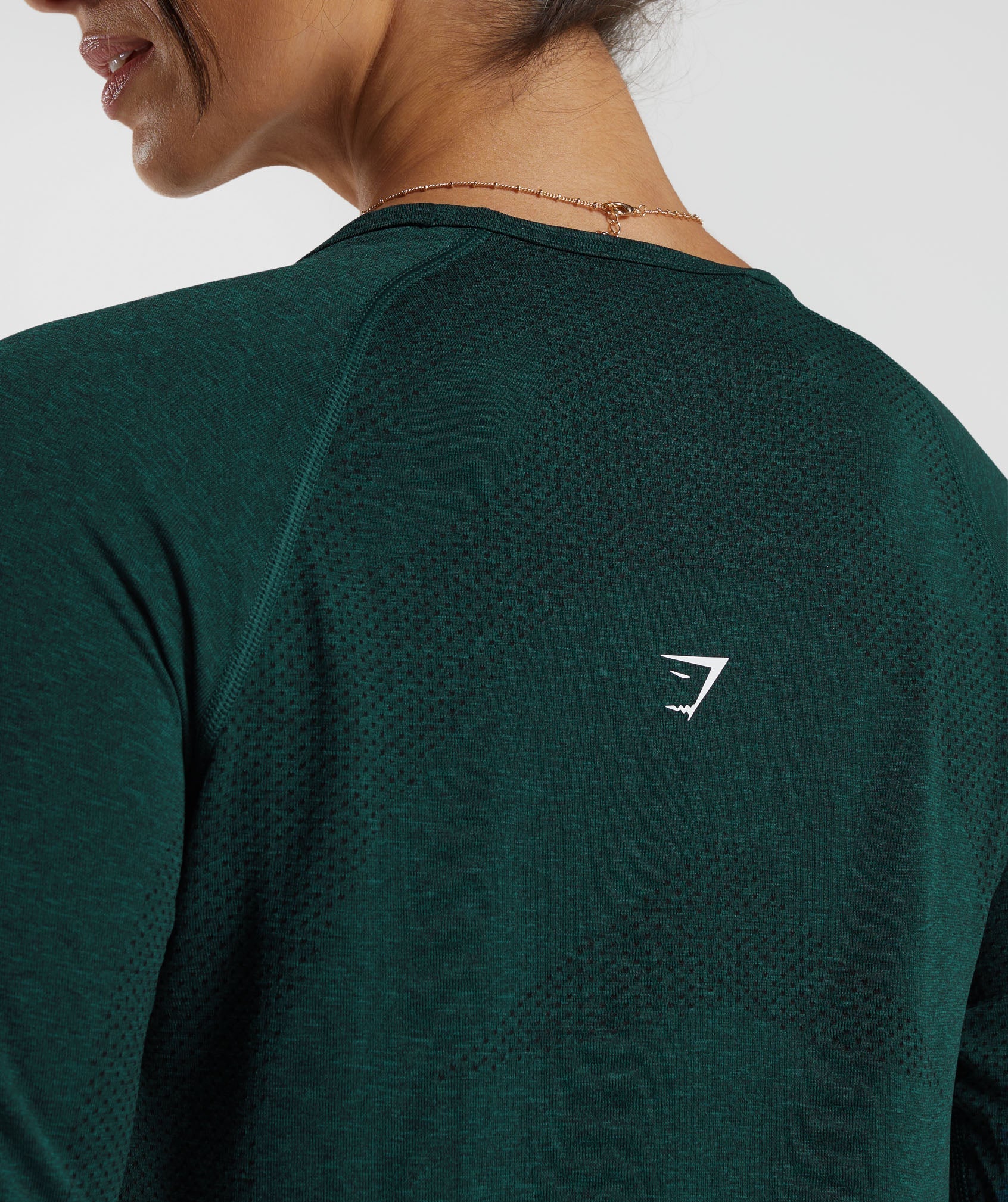 Gymshark Vital Seamless Light Long Sleeve Top - Deep Teal Marl - Image 5