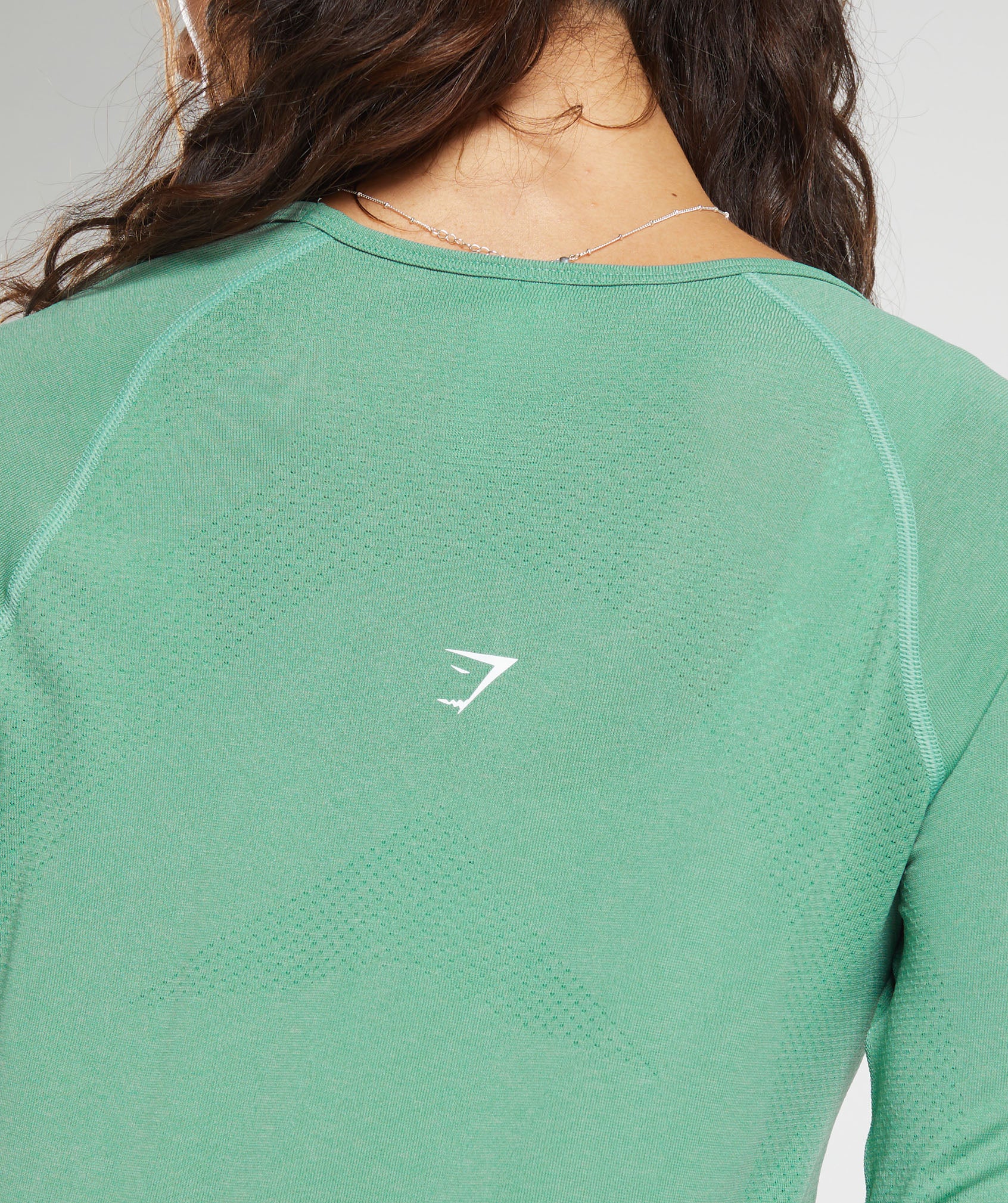 Gymshark Vital Seamless Light Long Sleeve Top - Lagoon Green Marl - Image 6