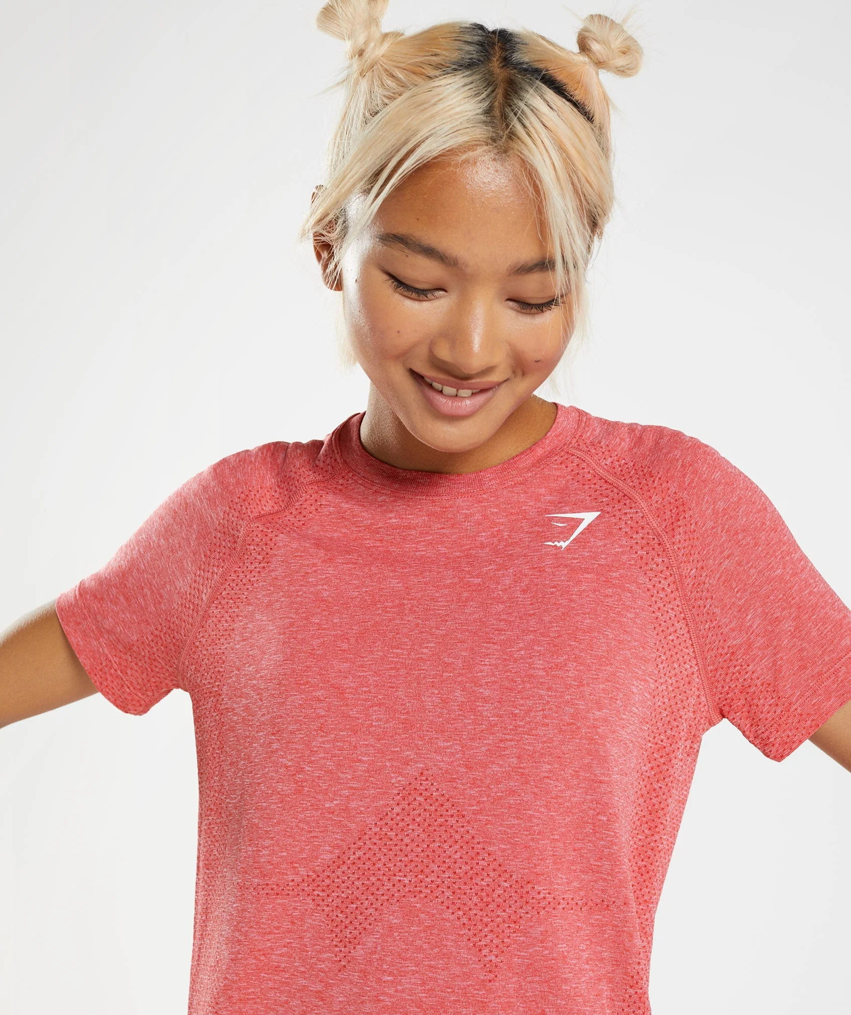 Gymshark Vital Seamless 2.0 Light T-Shirt - Chilli Red Marl - Image 6