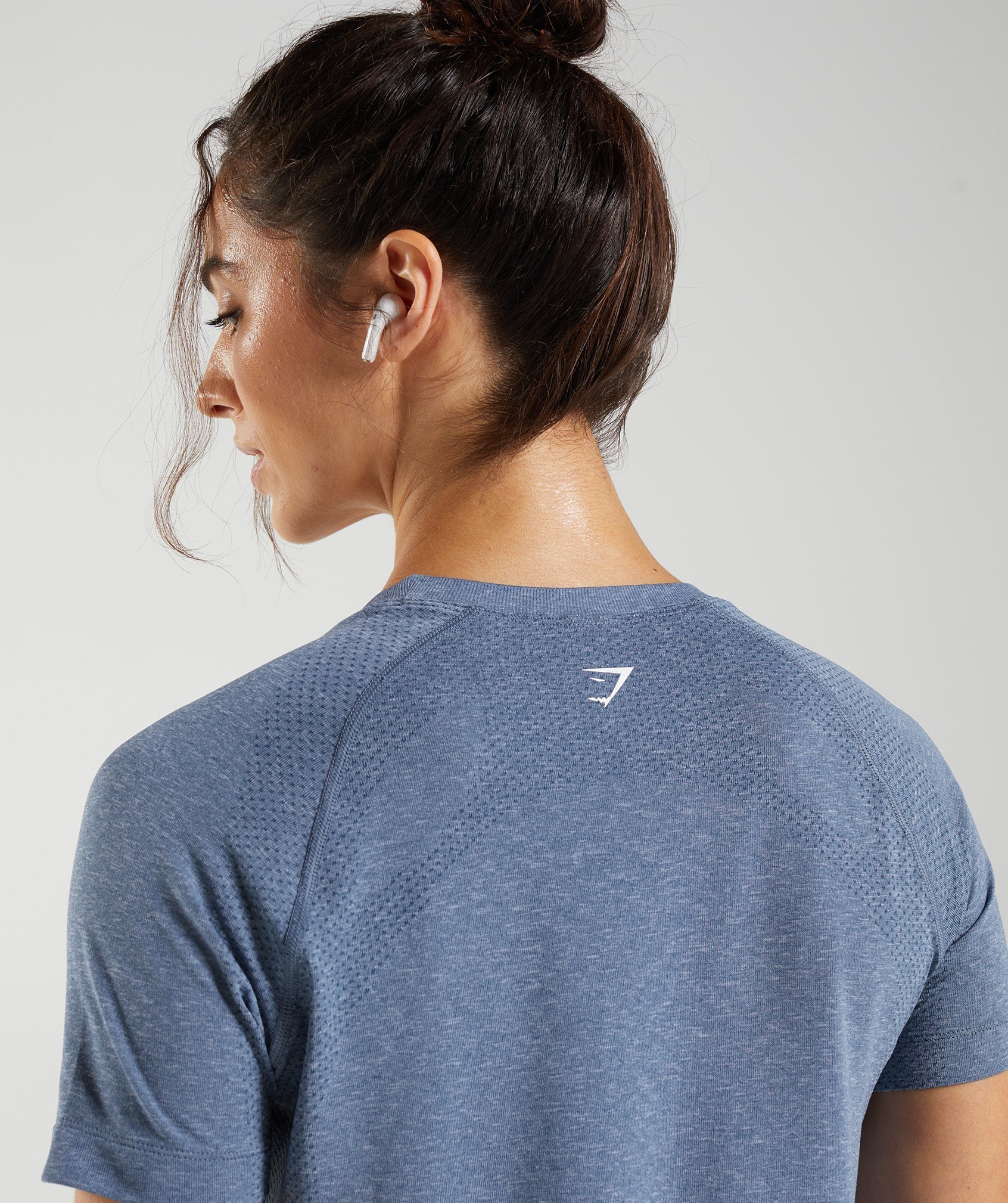 Gymshark Vital Seamless 2.0 Light T-Shirt - Evening Blue Marl - Image 4