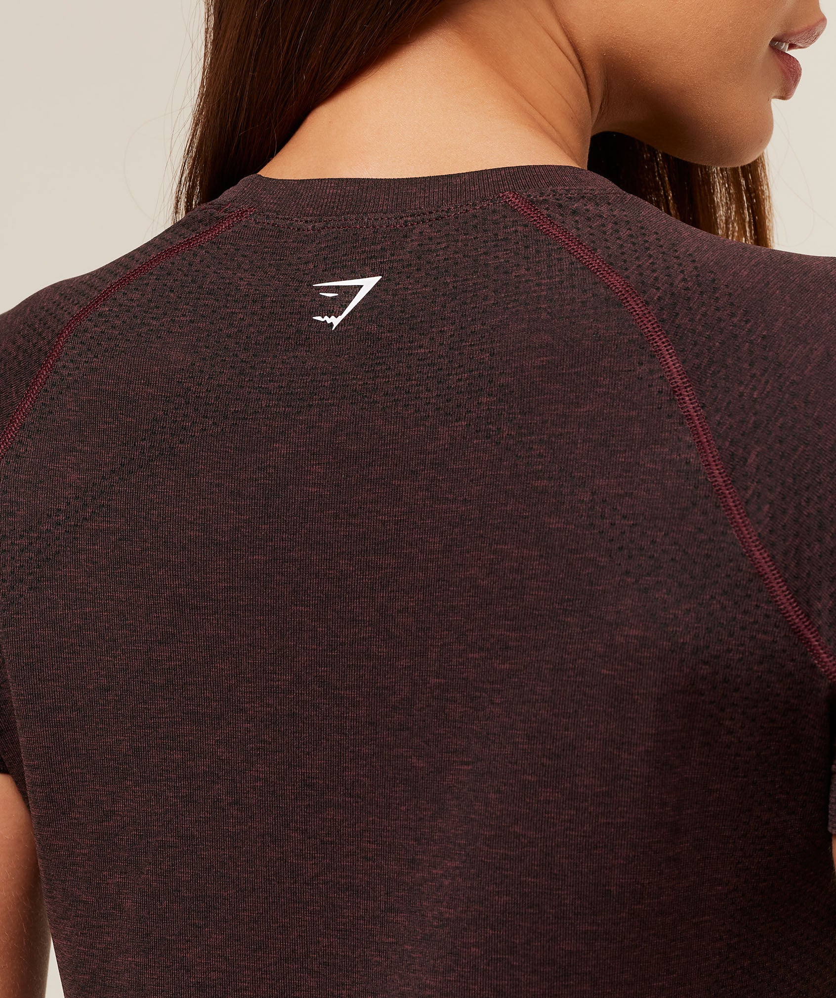 Gymshark Vital Seamless 2.0 Light T-Shirt - Rich Maroon/Marl - Image 5