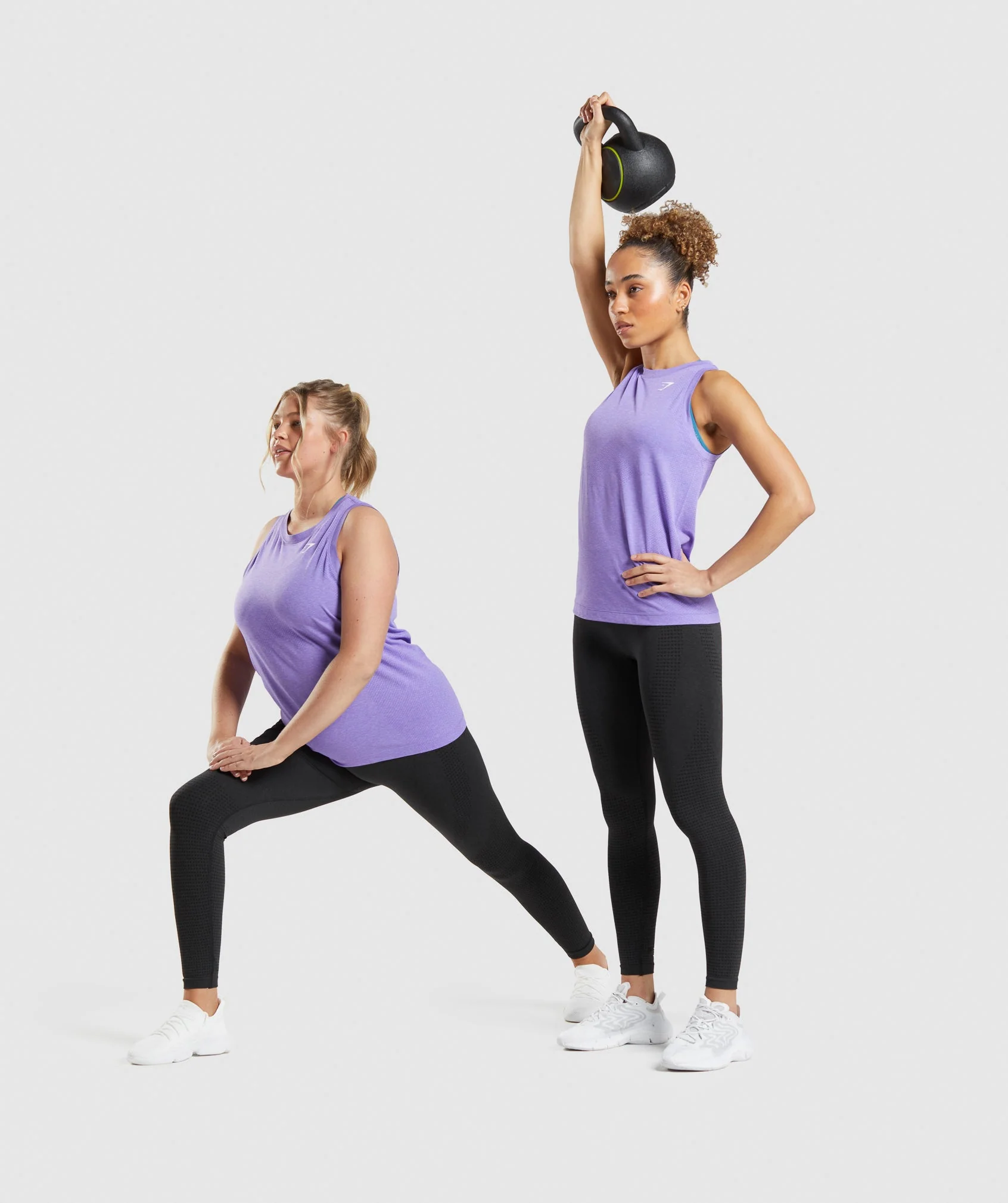 Gymshark Vital Light Tank - Bright Purple Marl - Image 4