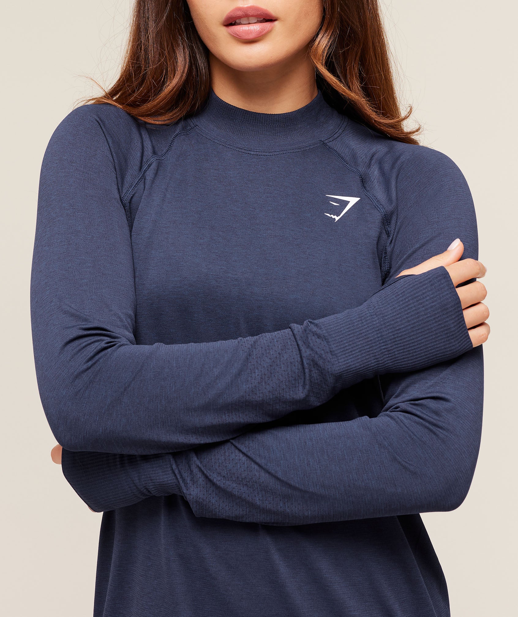 Gymshark Vital Long Line Top - Heavy Blue Marl - Image 5