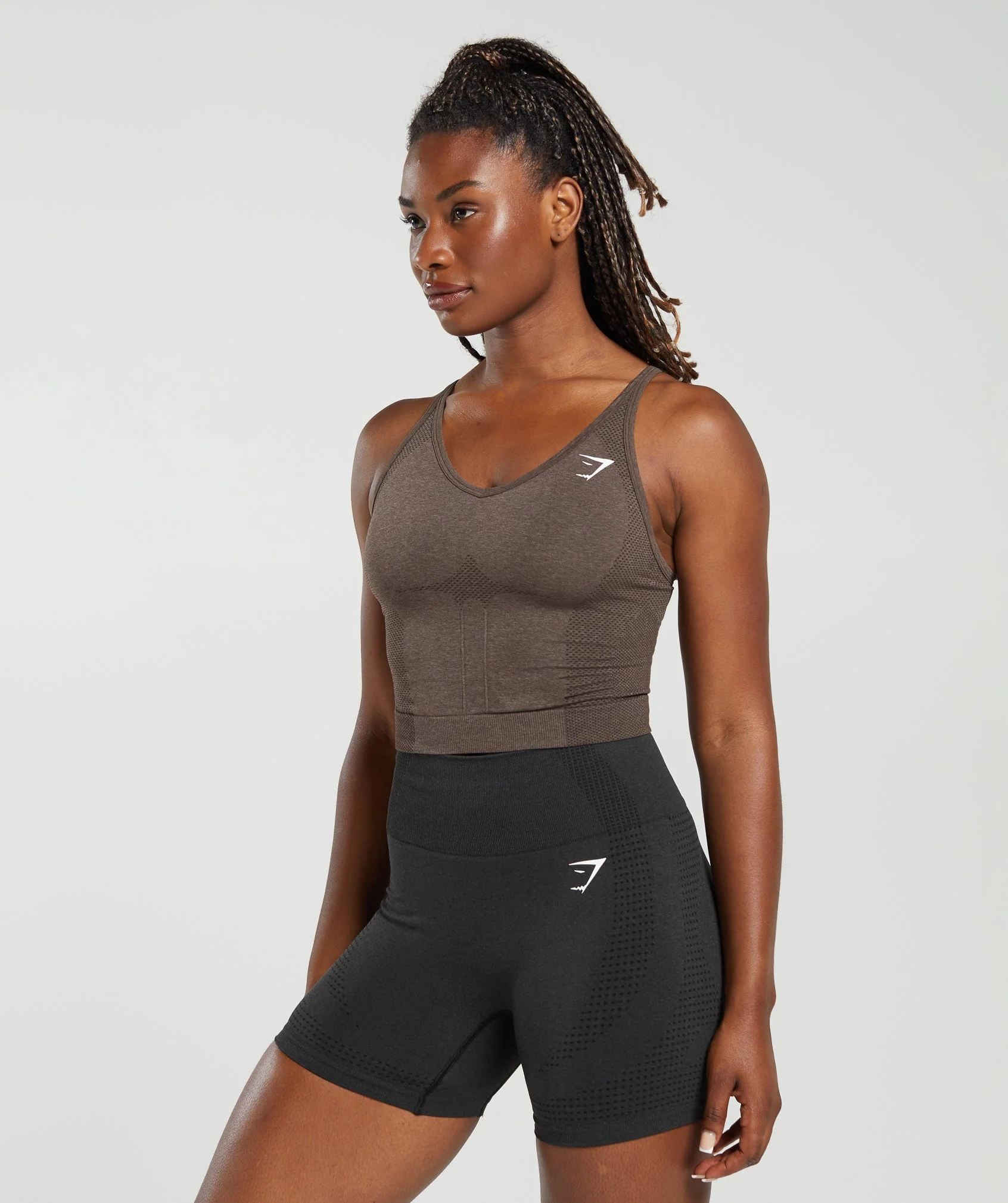 Gymshark Vital Midi Tank - Brown Marl - Image 3