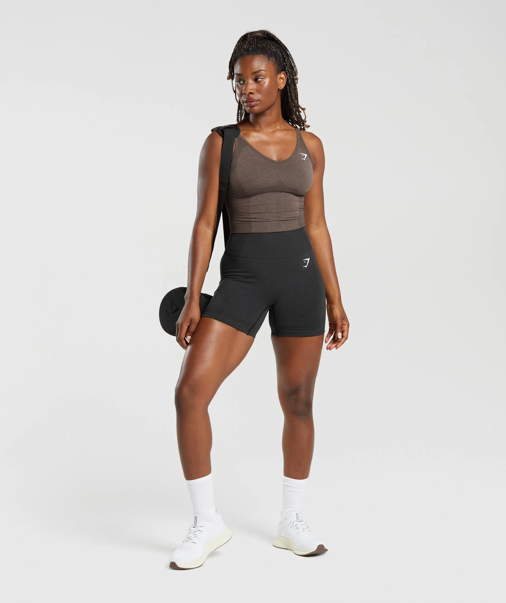 Gymshark Vital Midi Tank - Brown Marl - Image 4